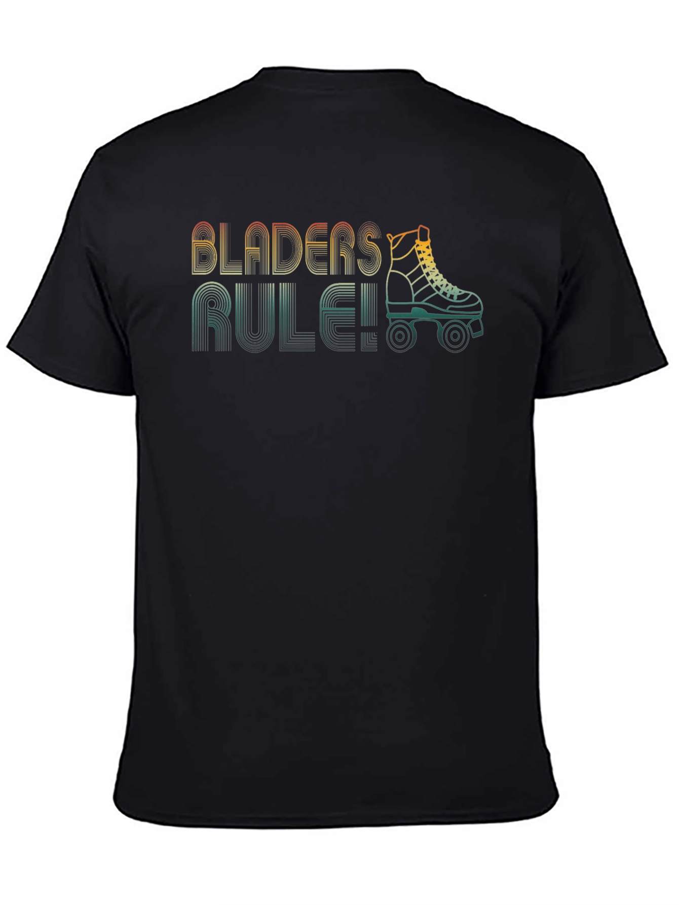 Bladers Rule T-Shirt Retro Roller Skate Design