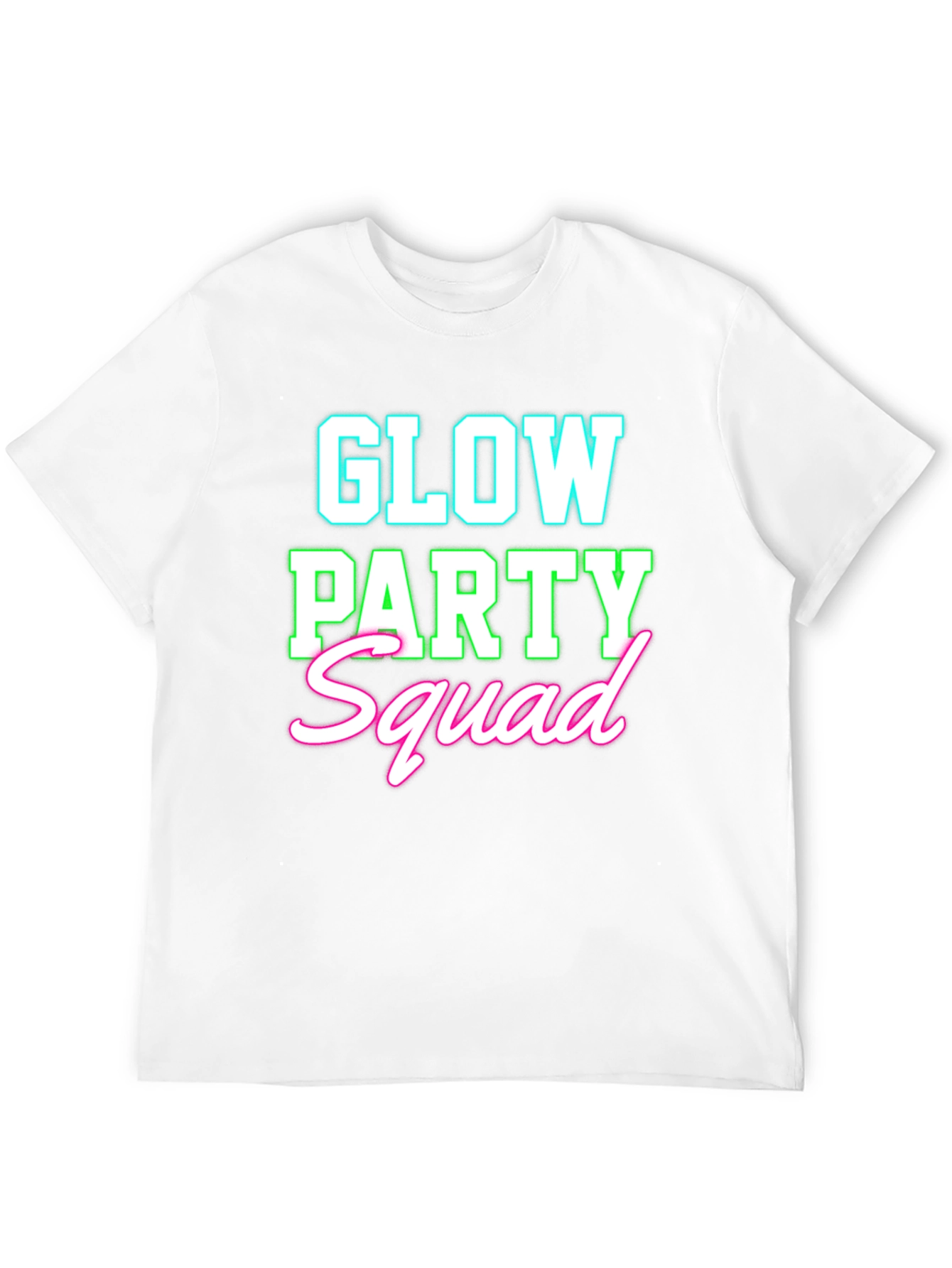 Glow Party Squad T-Shirt - Neon Design