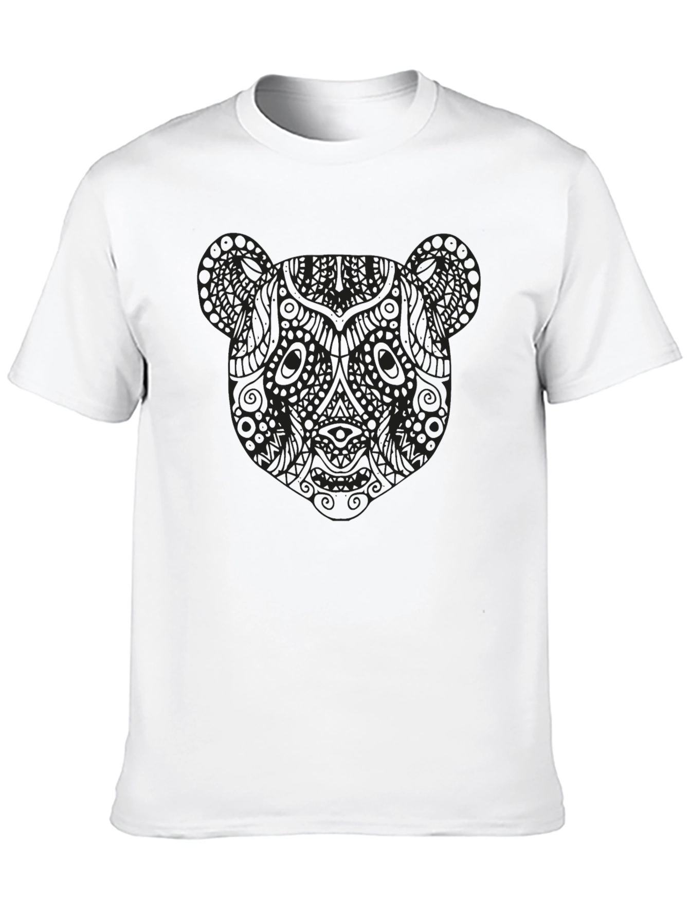 Mens Black Panda Graphic T-Shirt