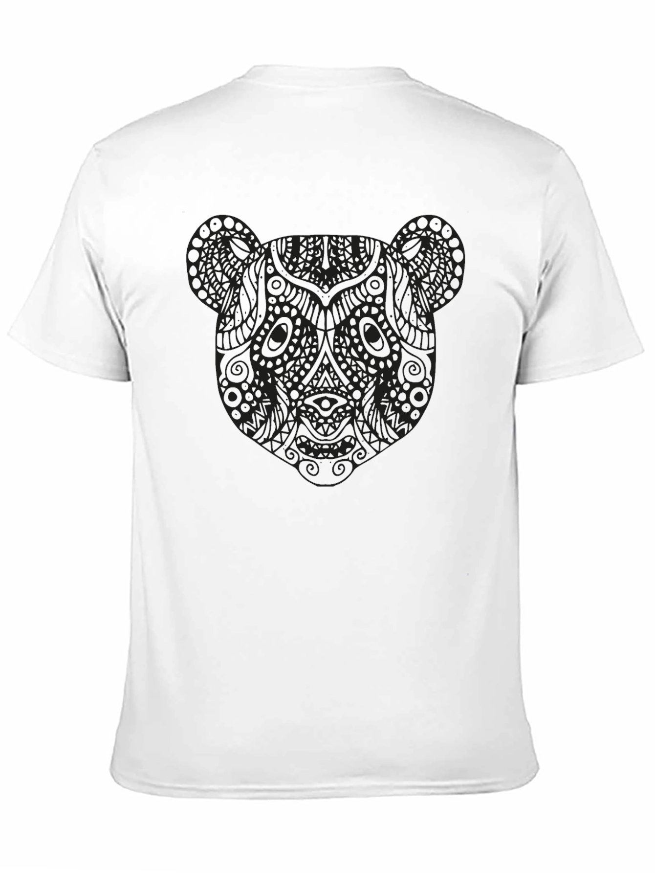 Mens Black Panda Graphic T-Shirt