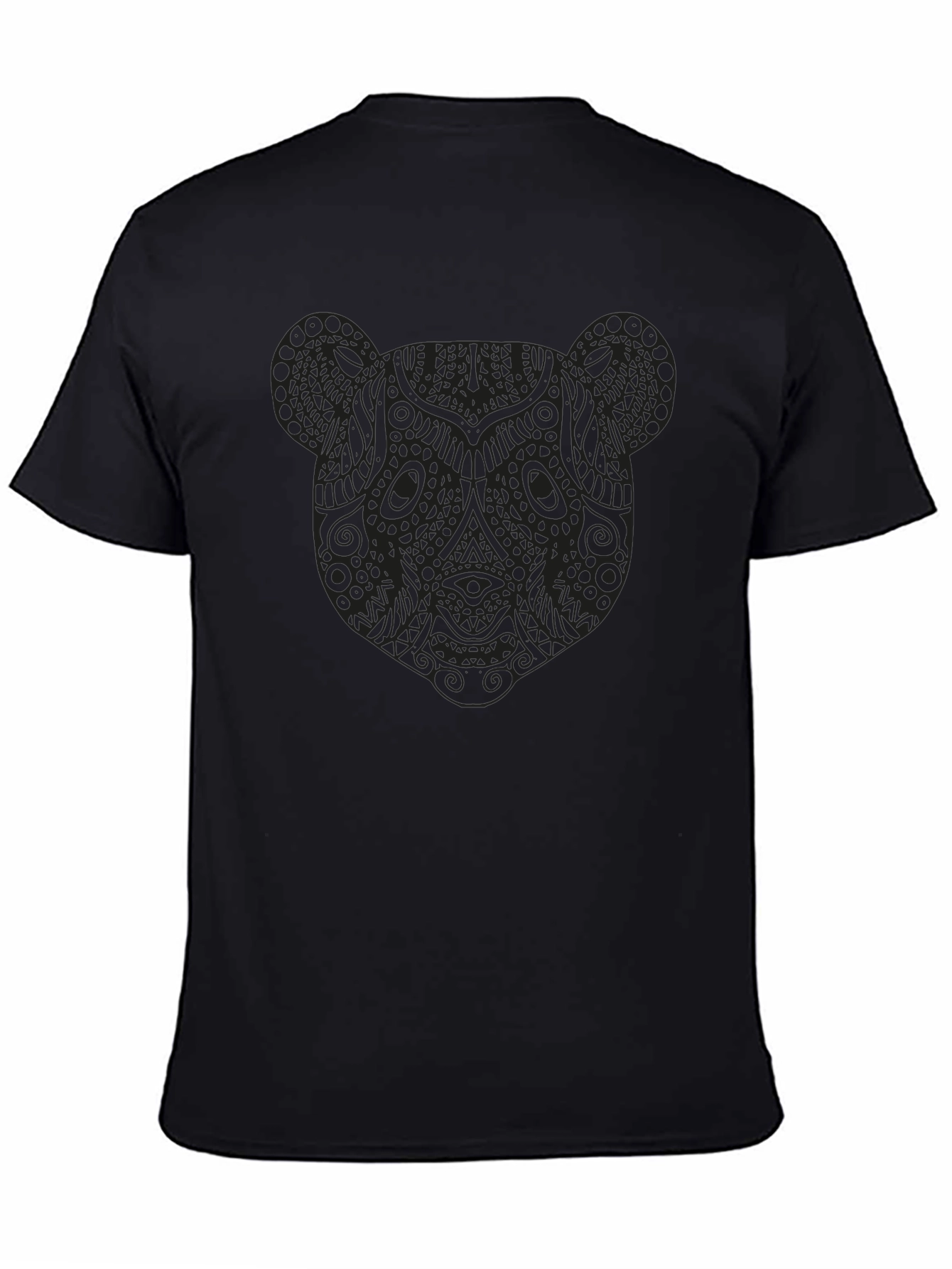 Mens Black Panda Graphic T-Shirt
