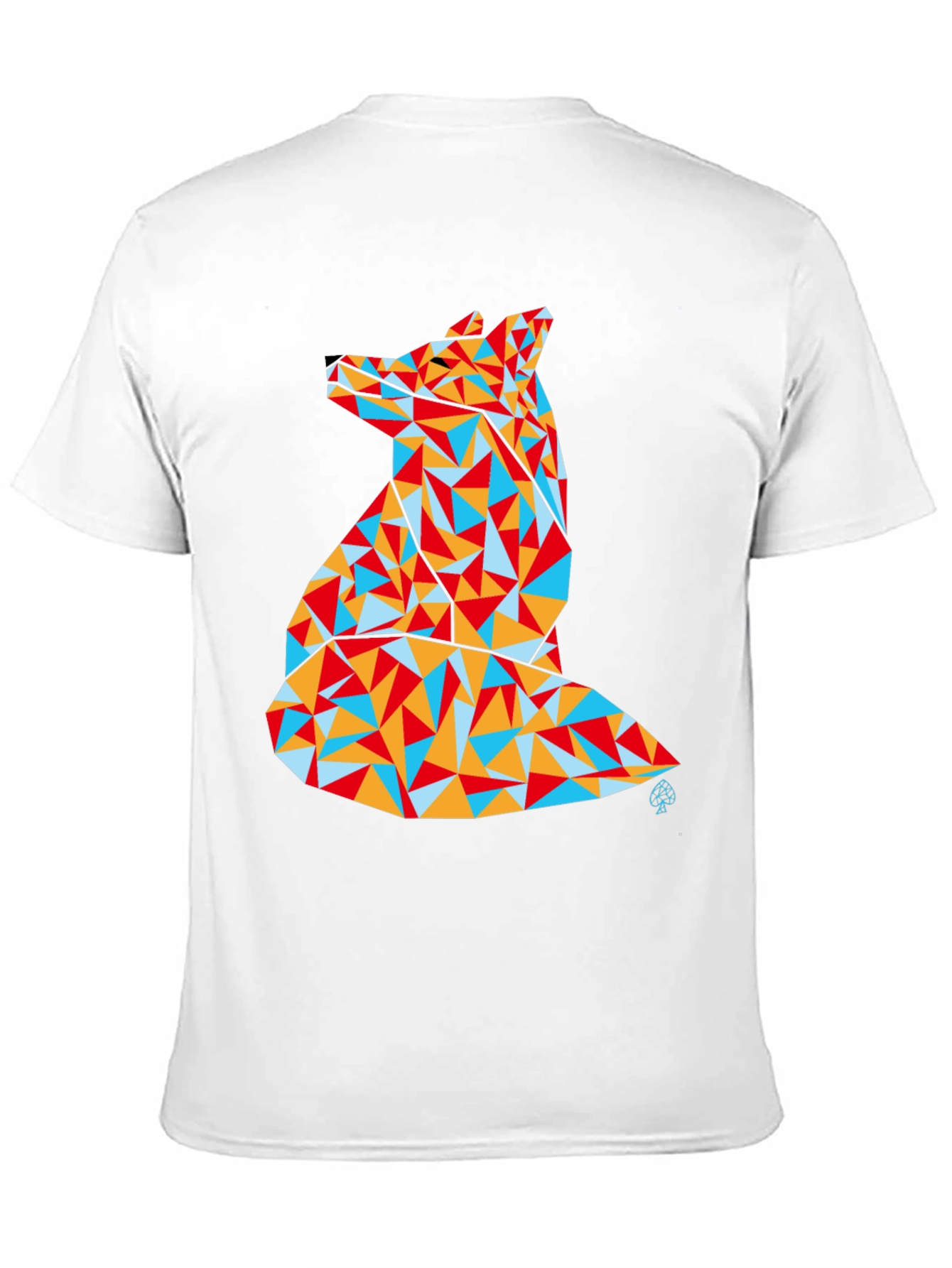 Geometric Fox Graphic Tee - Modern Art Shirt