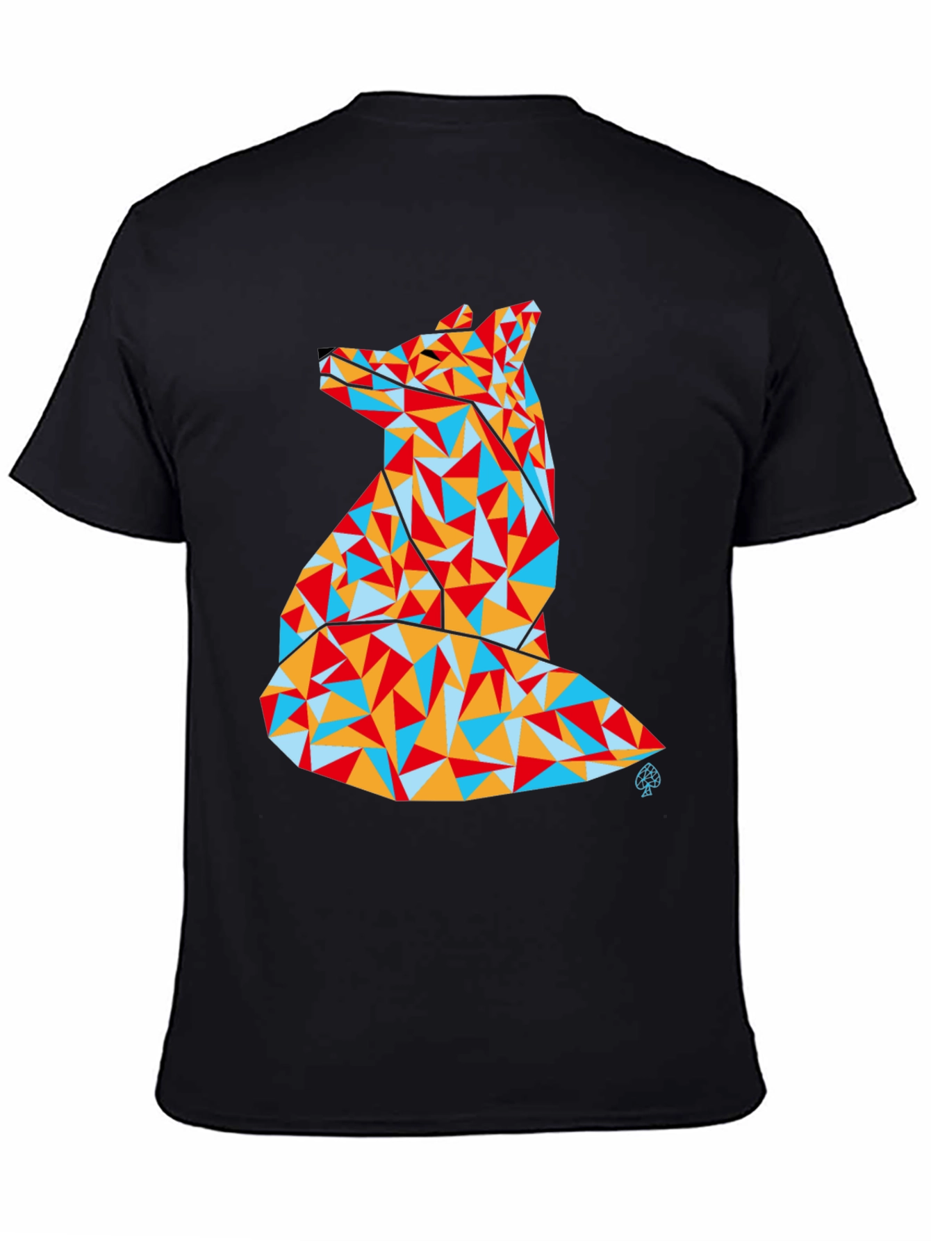 Geometric Fox Graphic Tee - Modern Art Shirt