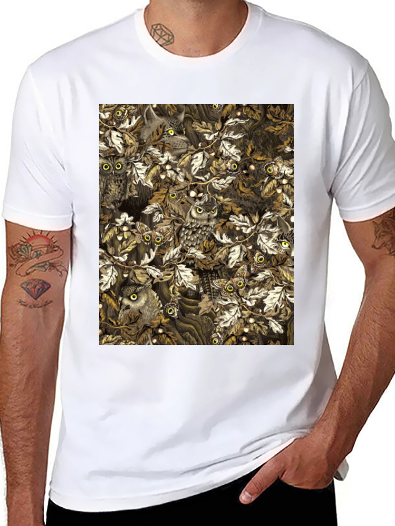 Owl & Wolf Camo Graphic Tee