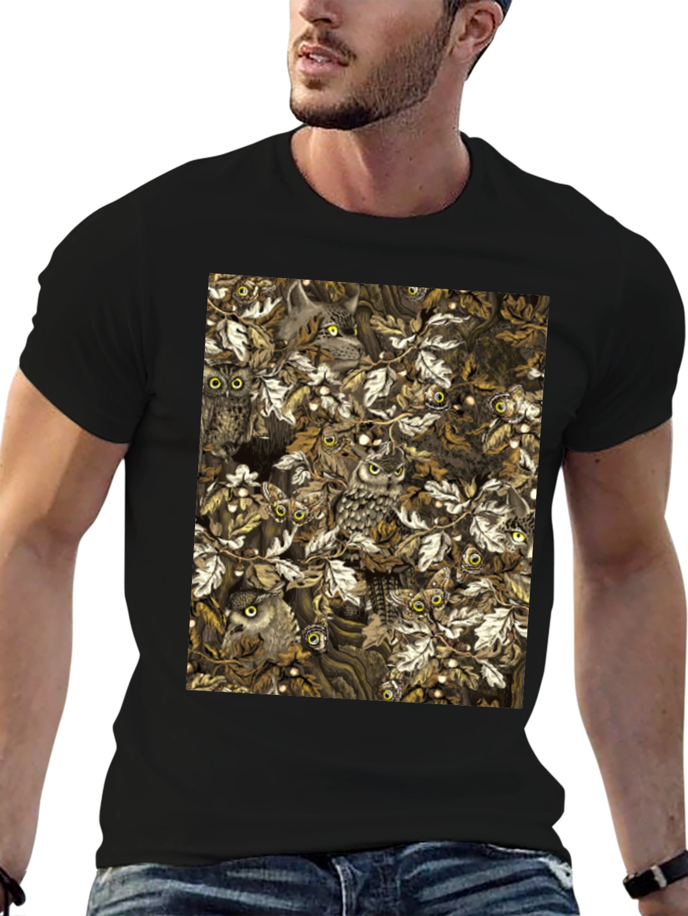 Owl & Wolf Camo Graphic Tee