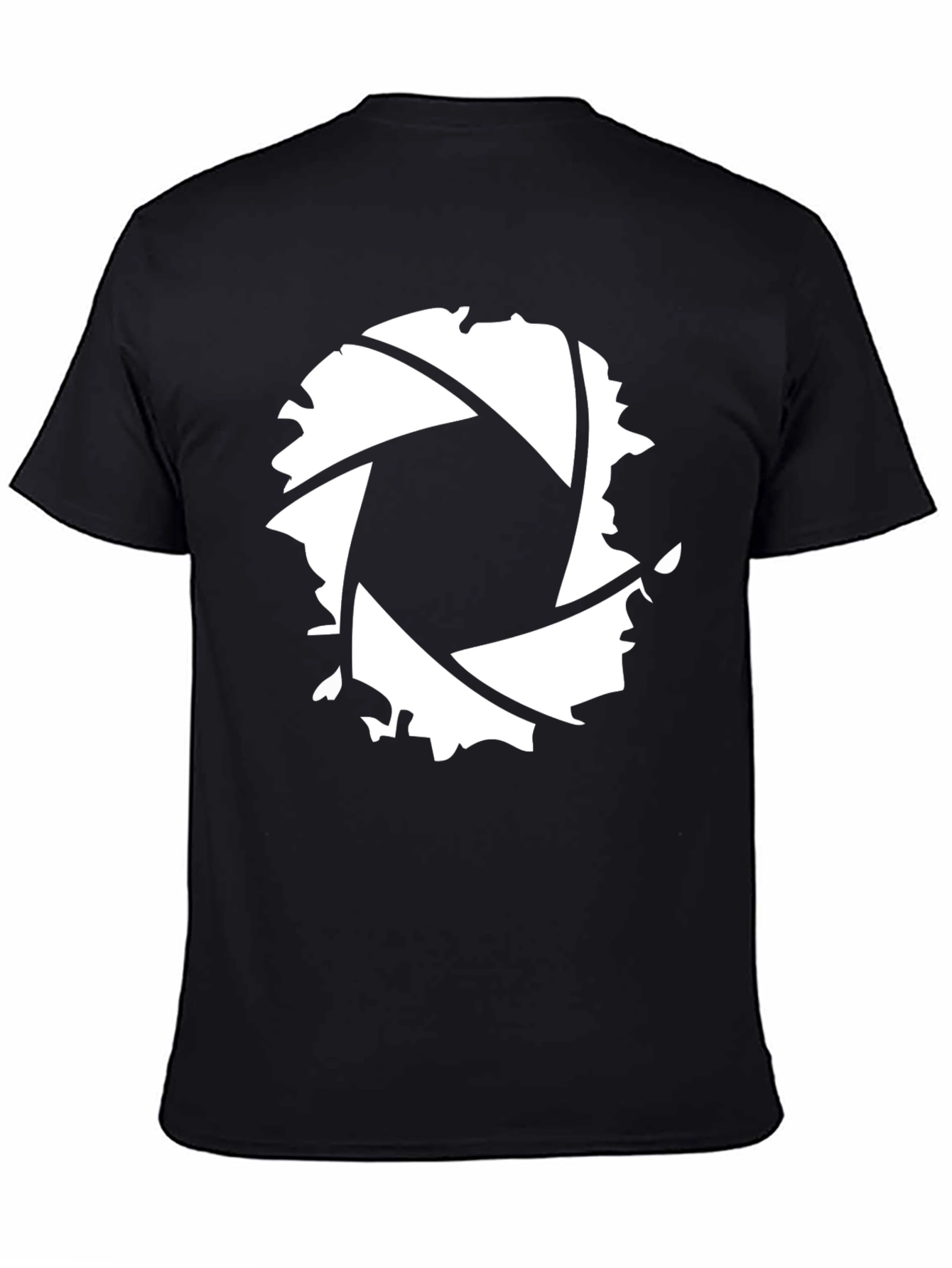 Abstract Aperture Black T-Shirt