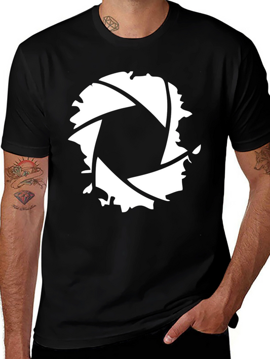 Abstract Aperture Black T-Shirt