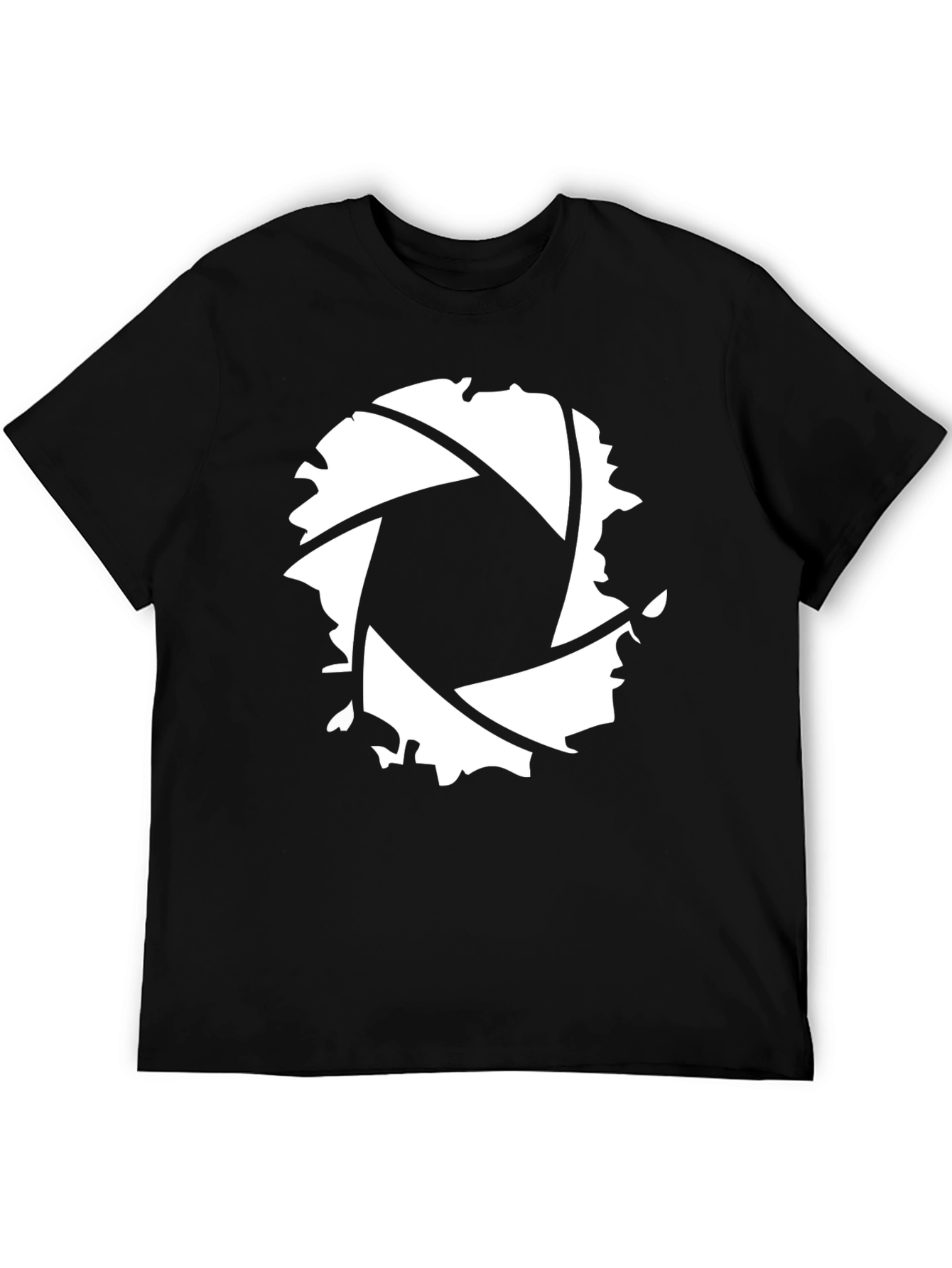 Abstract Aperture Black T-Shirt