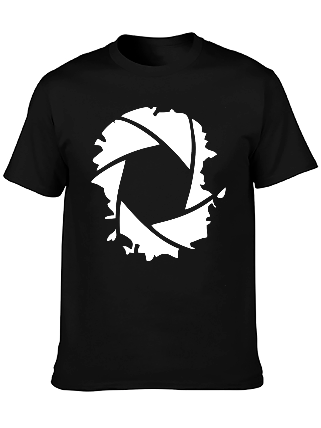 Abstract Aperture Black T-Shirt