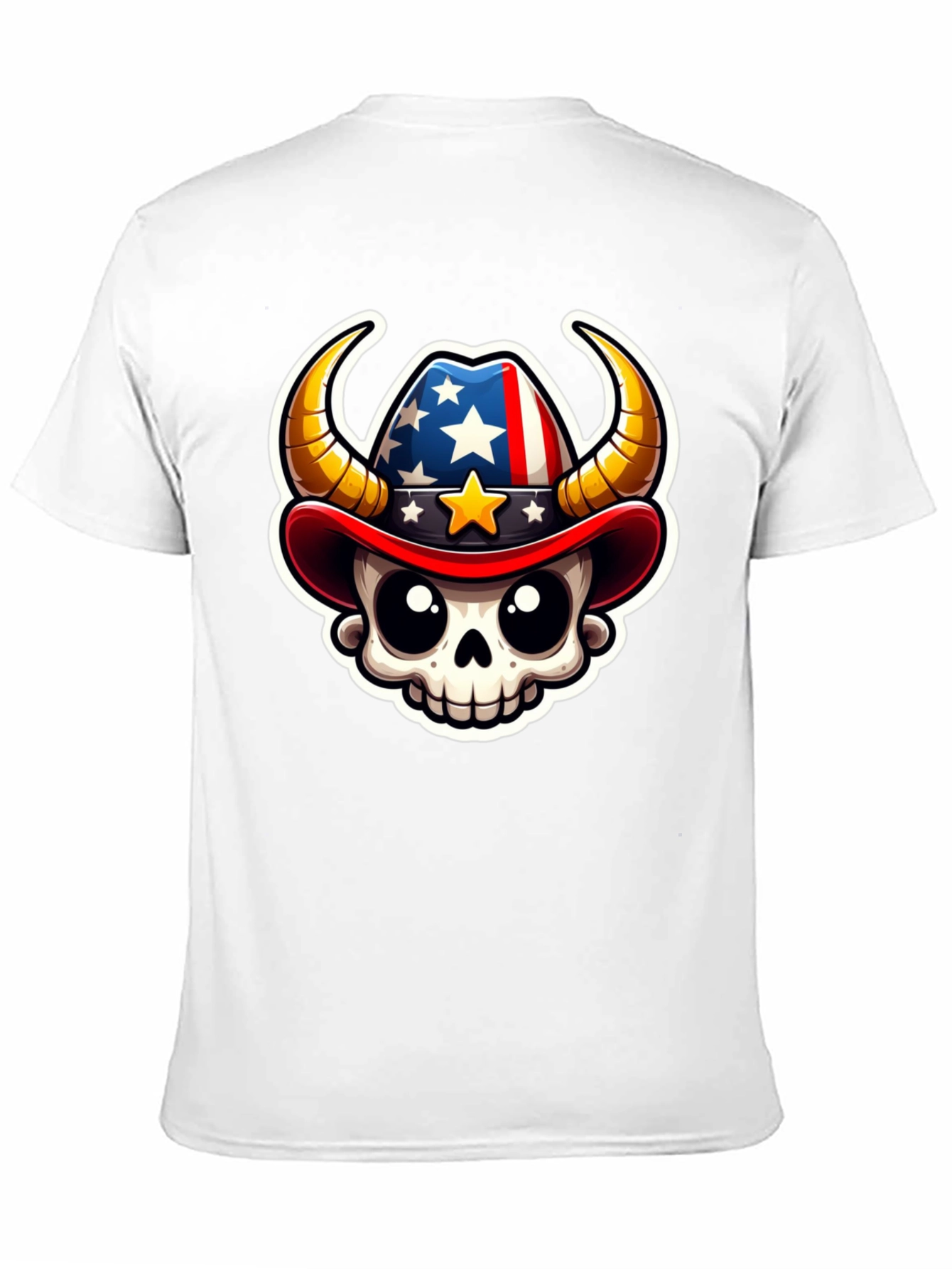 Patriotic Cowboy Skull T-Shirt