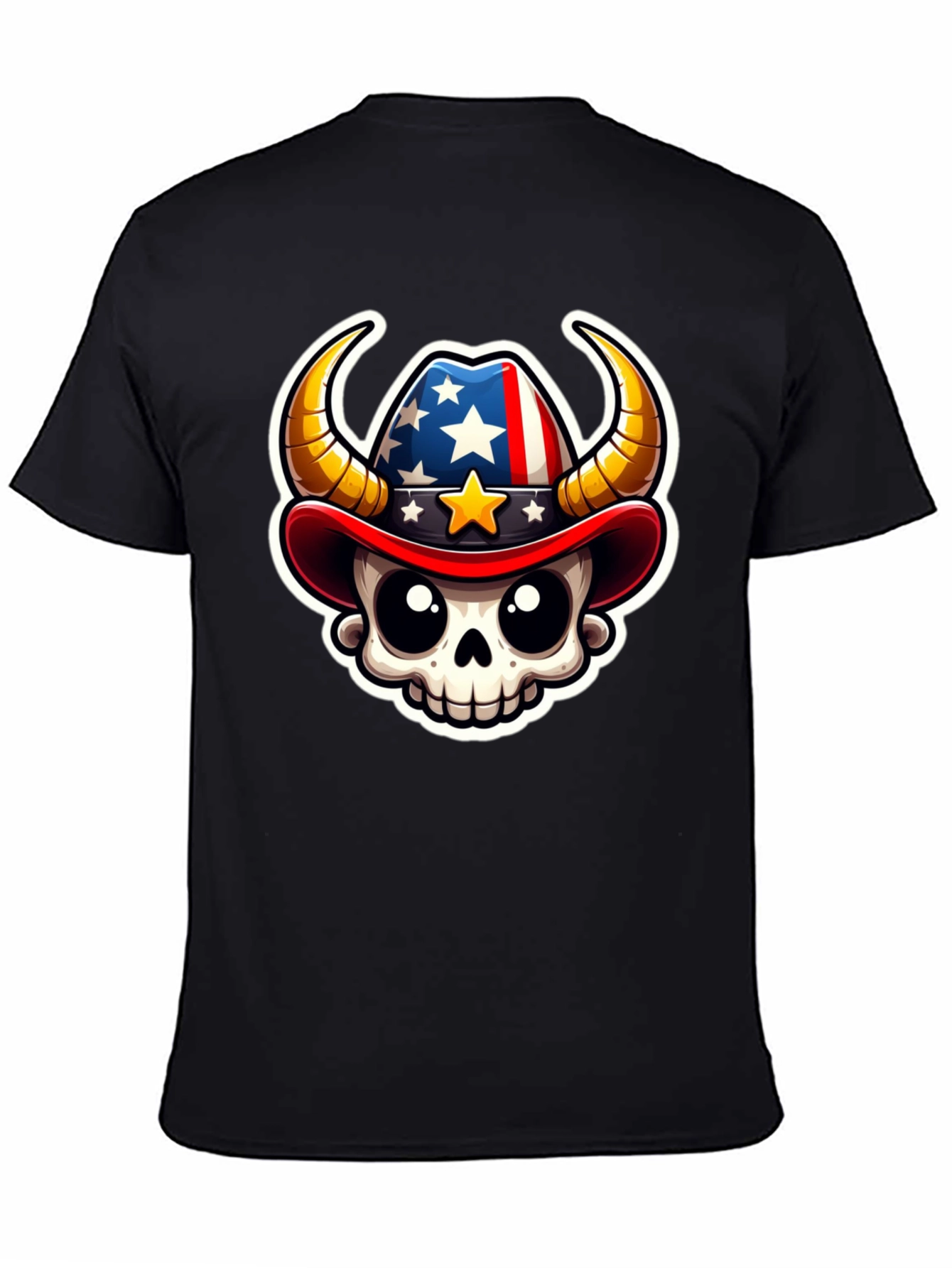 Patriotic Cowboy Skull T-Shirt