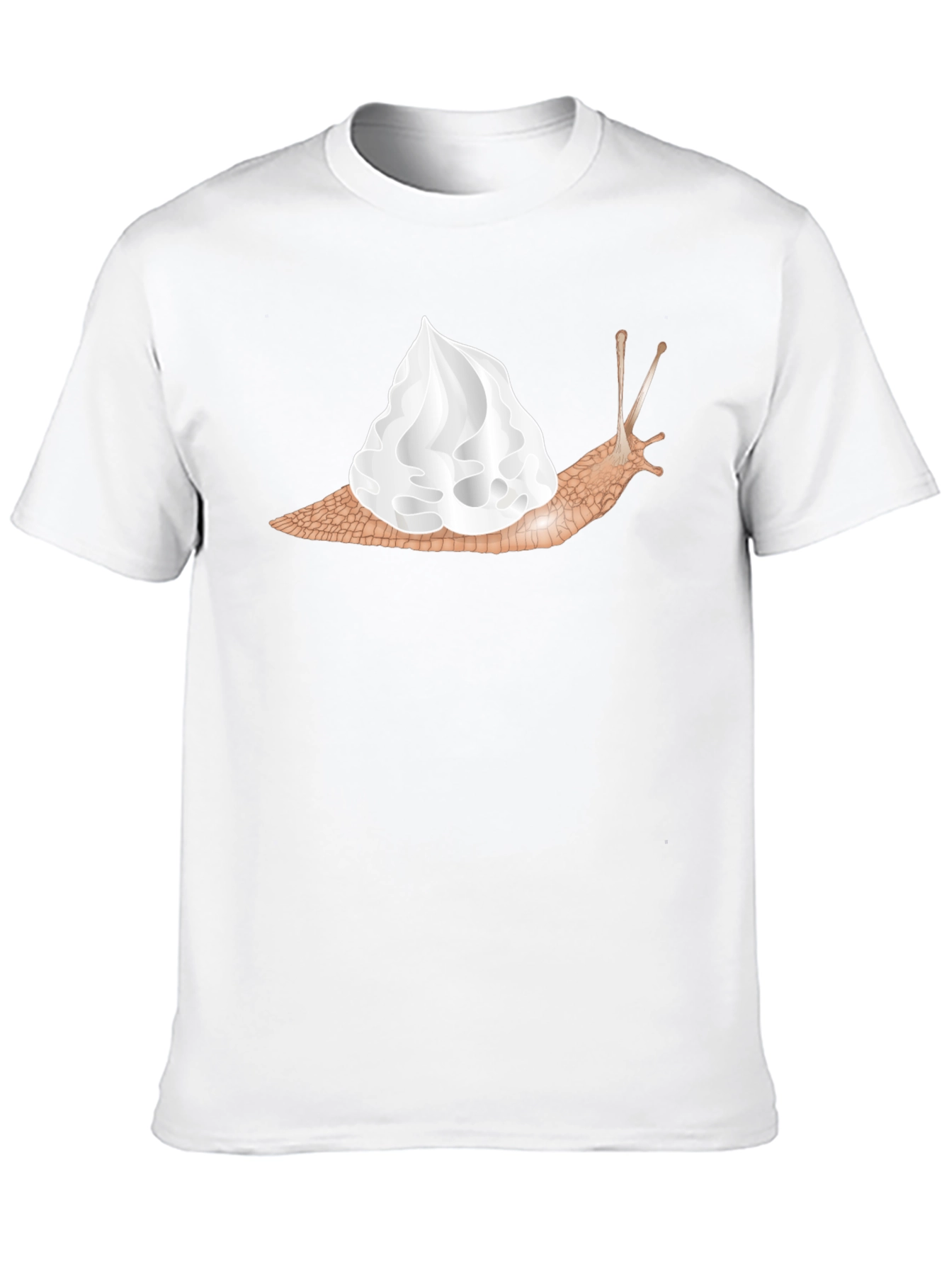 Snail Whipped Cream Graphic Tee - Unique Fashion
