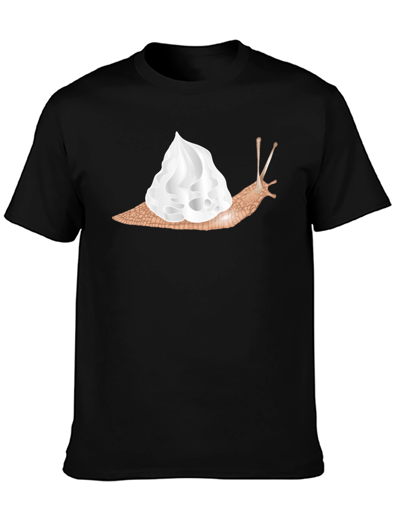 Snail Whipped Cream Graphic Tee - Unique Fashion