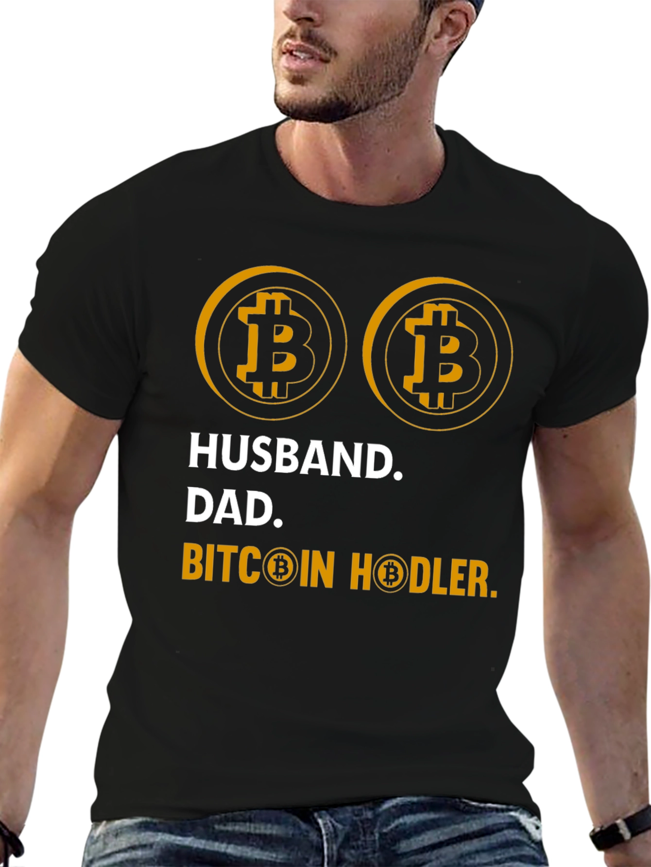 Husband Dad Bitcoin Hodler T-Shirt