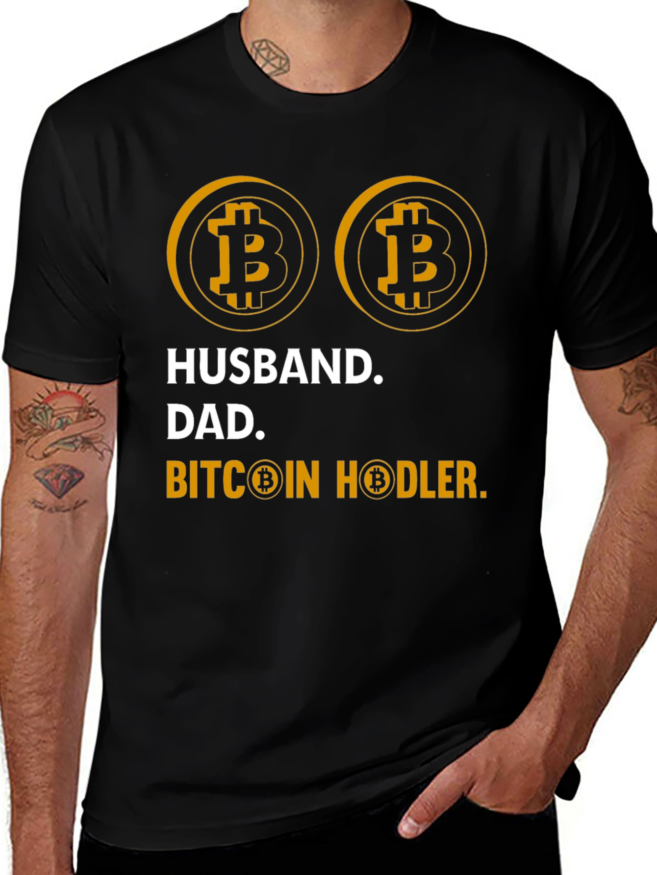 Husband Dad Bitcoin Hodler T-Shirt