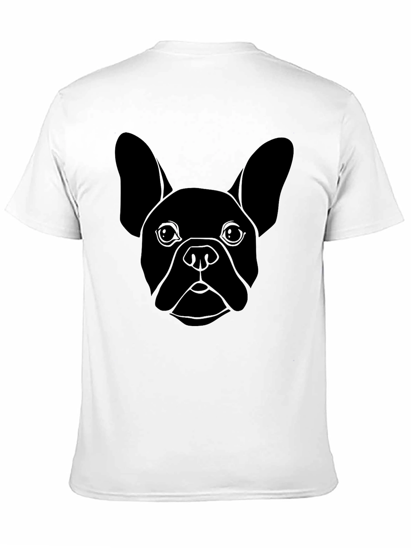 French Bulldog Outline Black T-Shirt