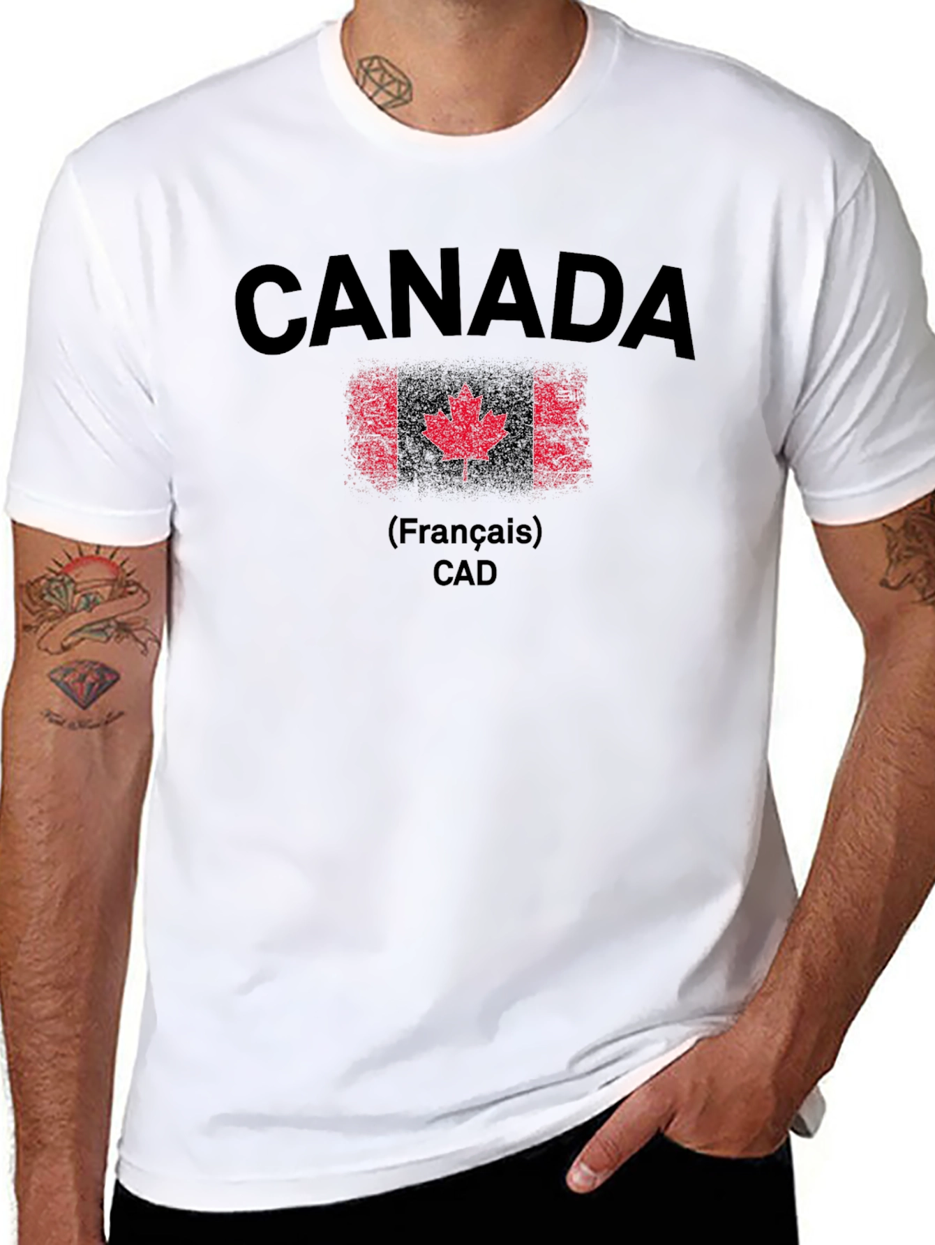 Canada T-Shirt - Mens Black Graphic Tee