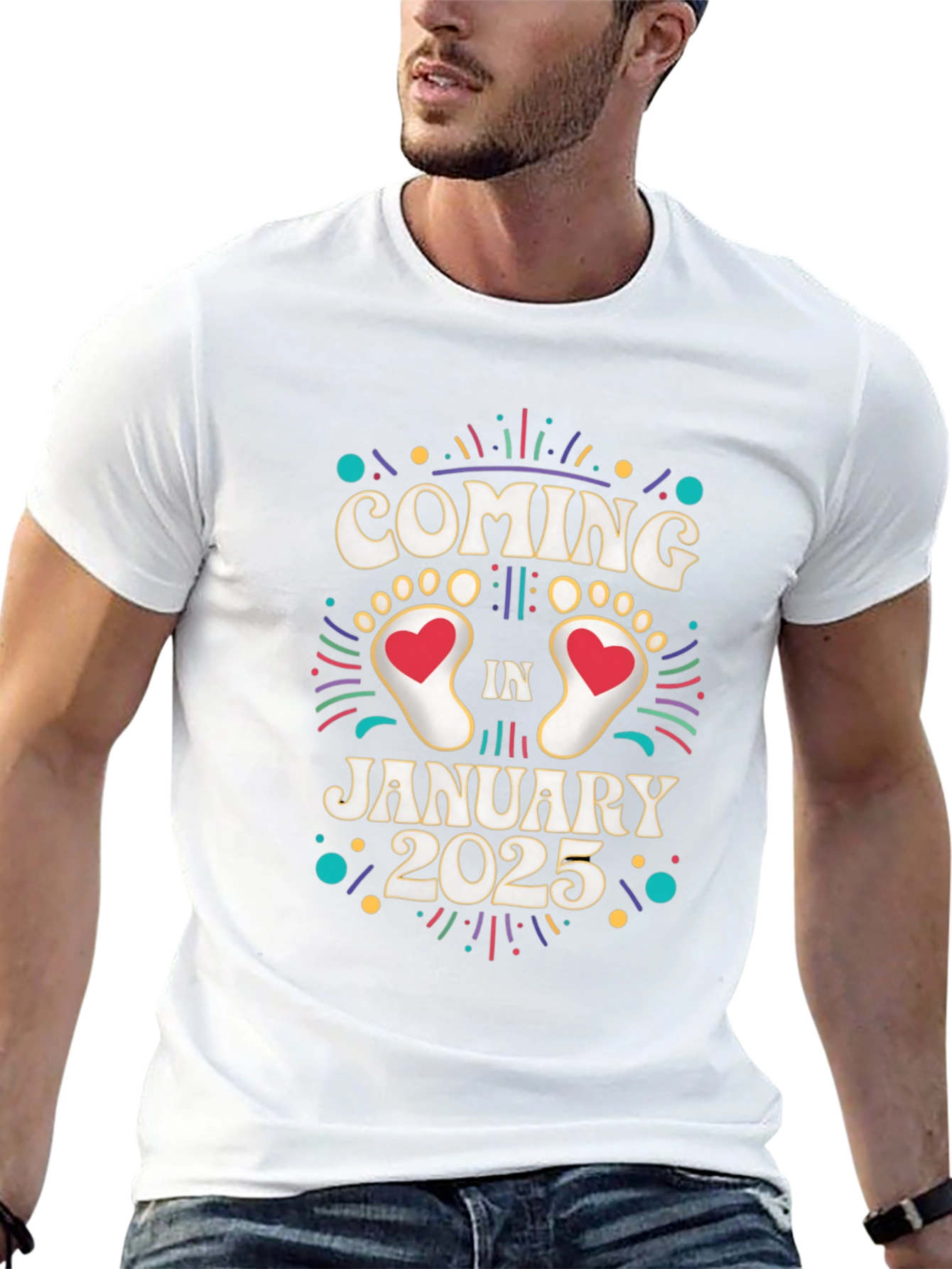 Coming in January 2025 Pregnancy Announcement T-Shirt