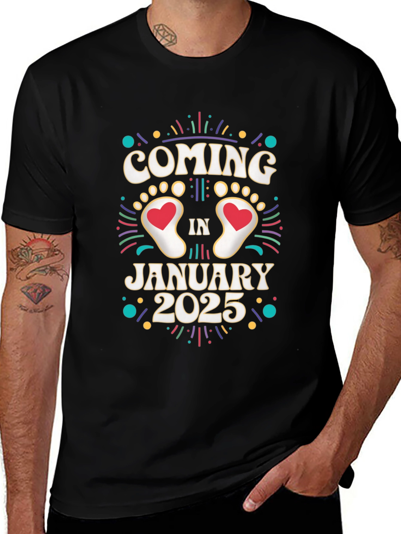 Coming in January 2025 Pregnancy Announcement T-Shirt