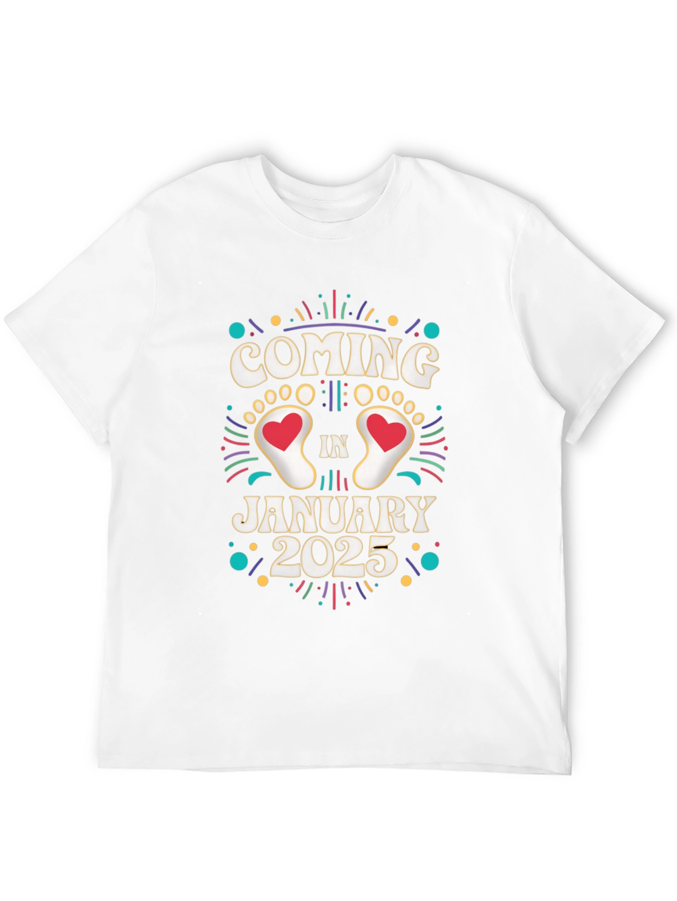 Coming in January 2025 Pregnancy Announcement T-Shirt
