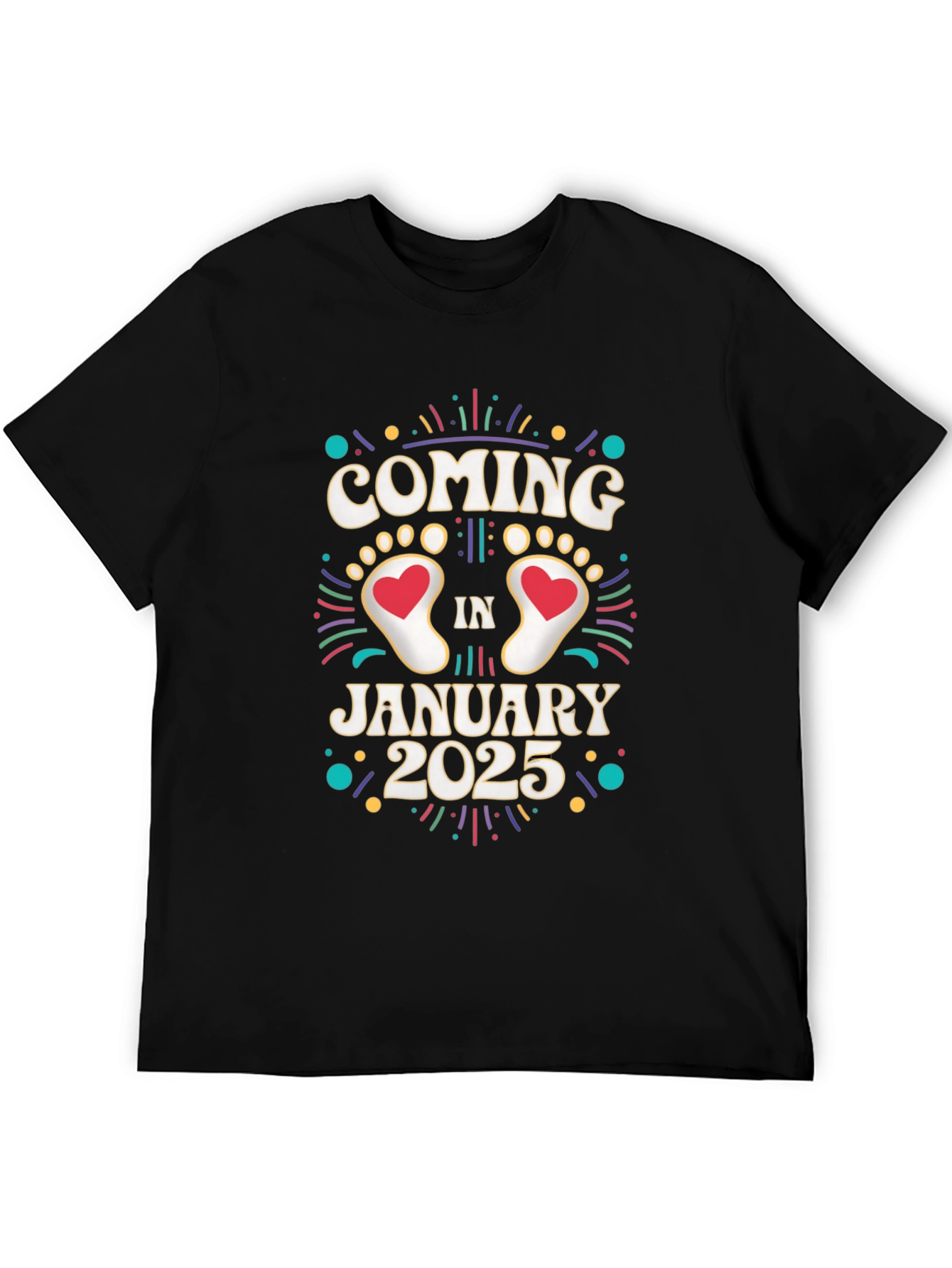 Coming in January 2025 Pregnancy Announcement T-Shirt