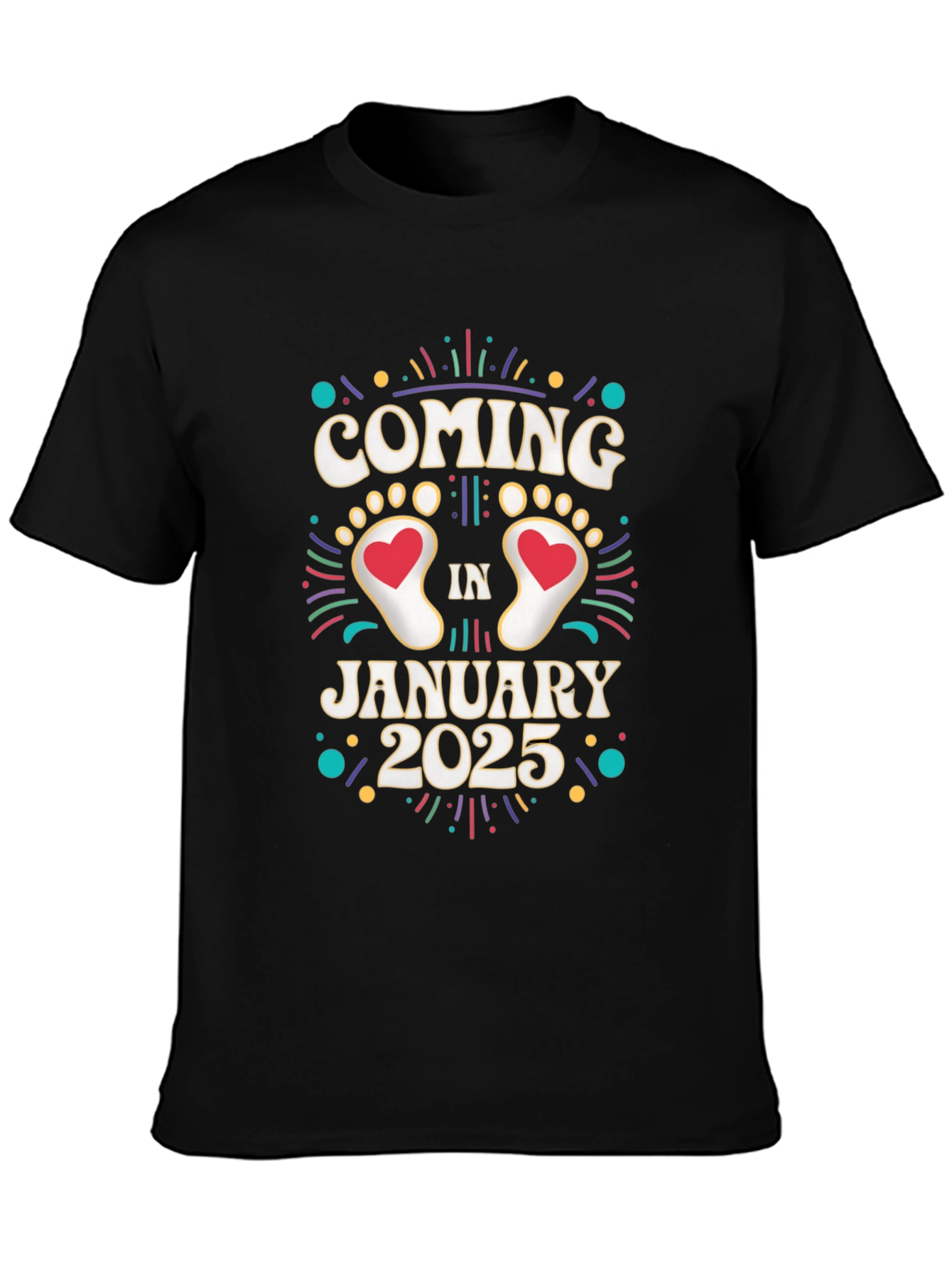Coming in January 2025 Pregnancy Announcement T-Shirt