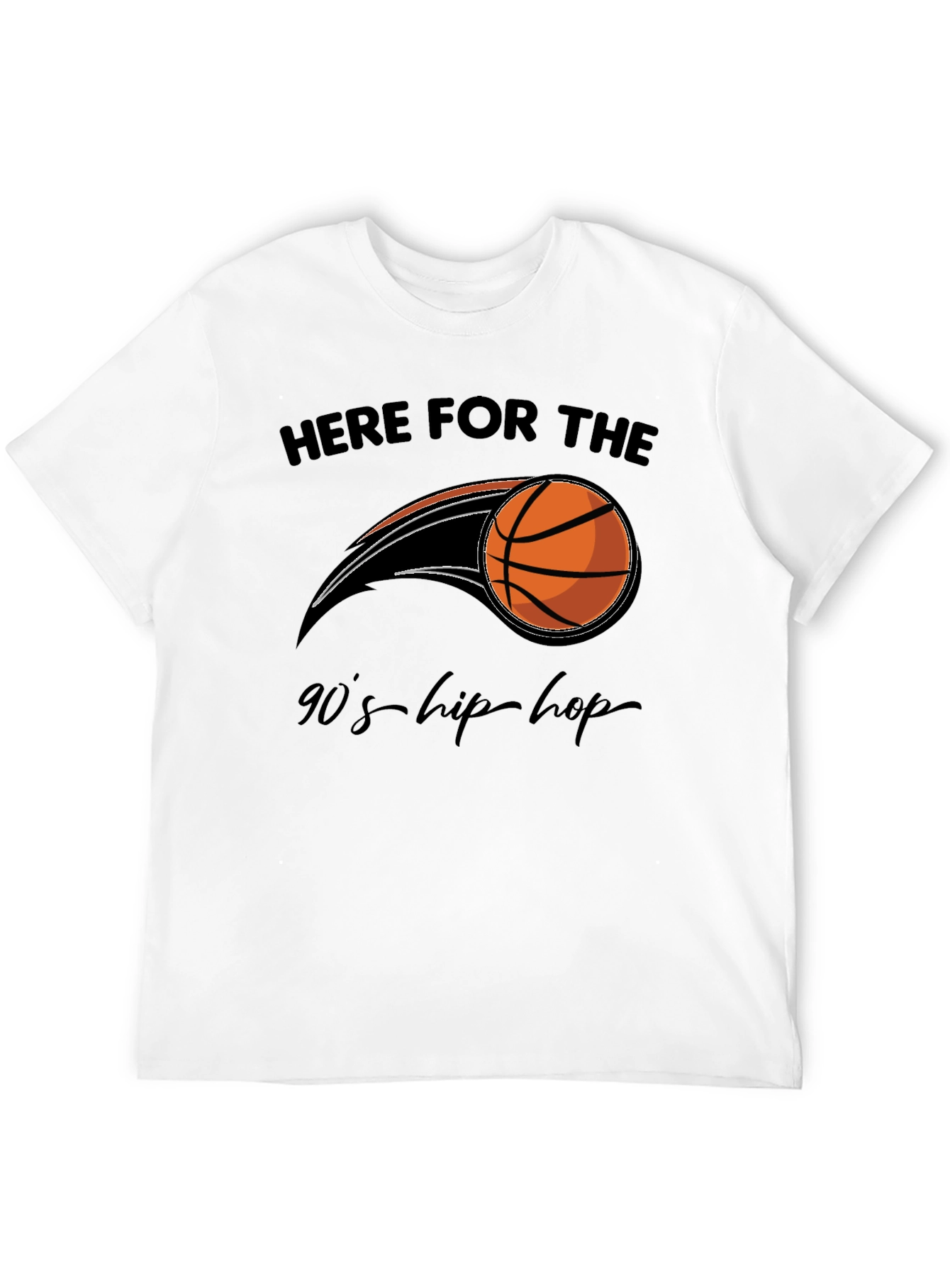 90s Hip-Hop Basketball Graphic T-Shirt