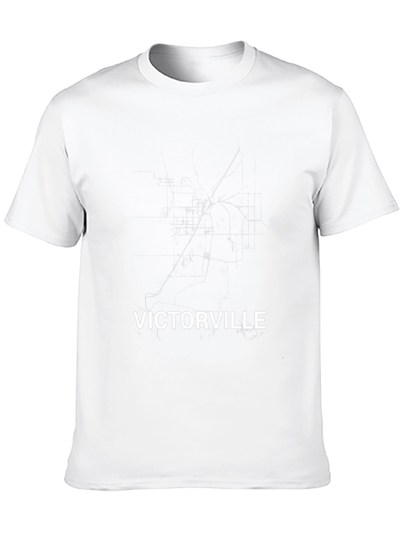 Victorville Map Black T-Shirt