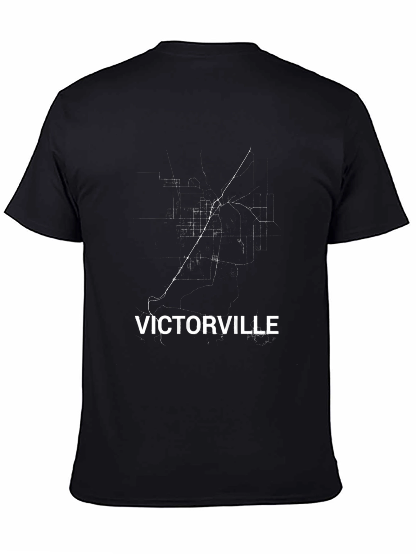 Victorville Map Black T-Shirt