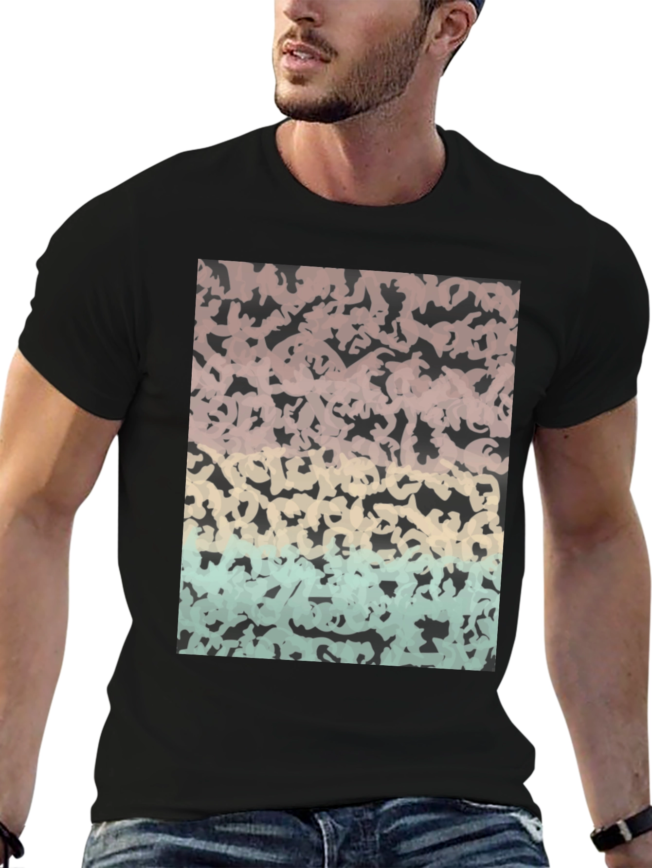 Abstract Camo T-Shirt - Stylish Casual Wear