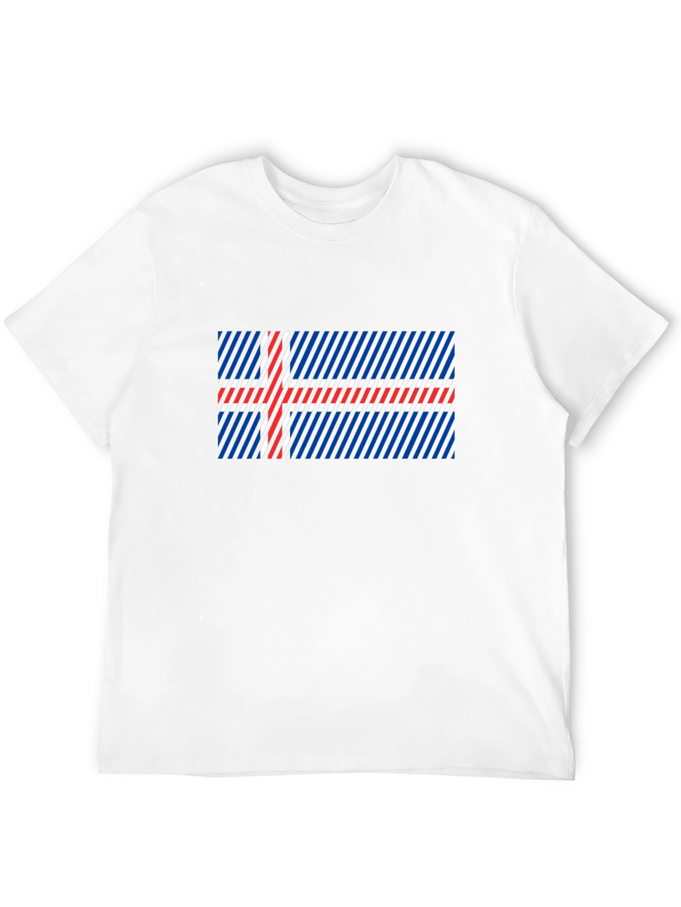 Icelandic Flag Graphic Tee - Black Cotton Blend