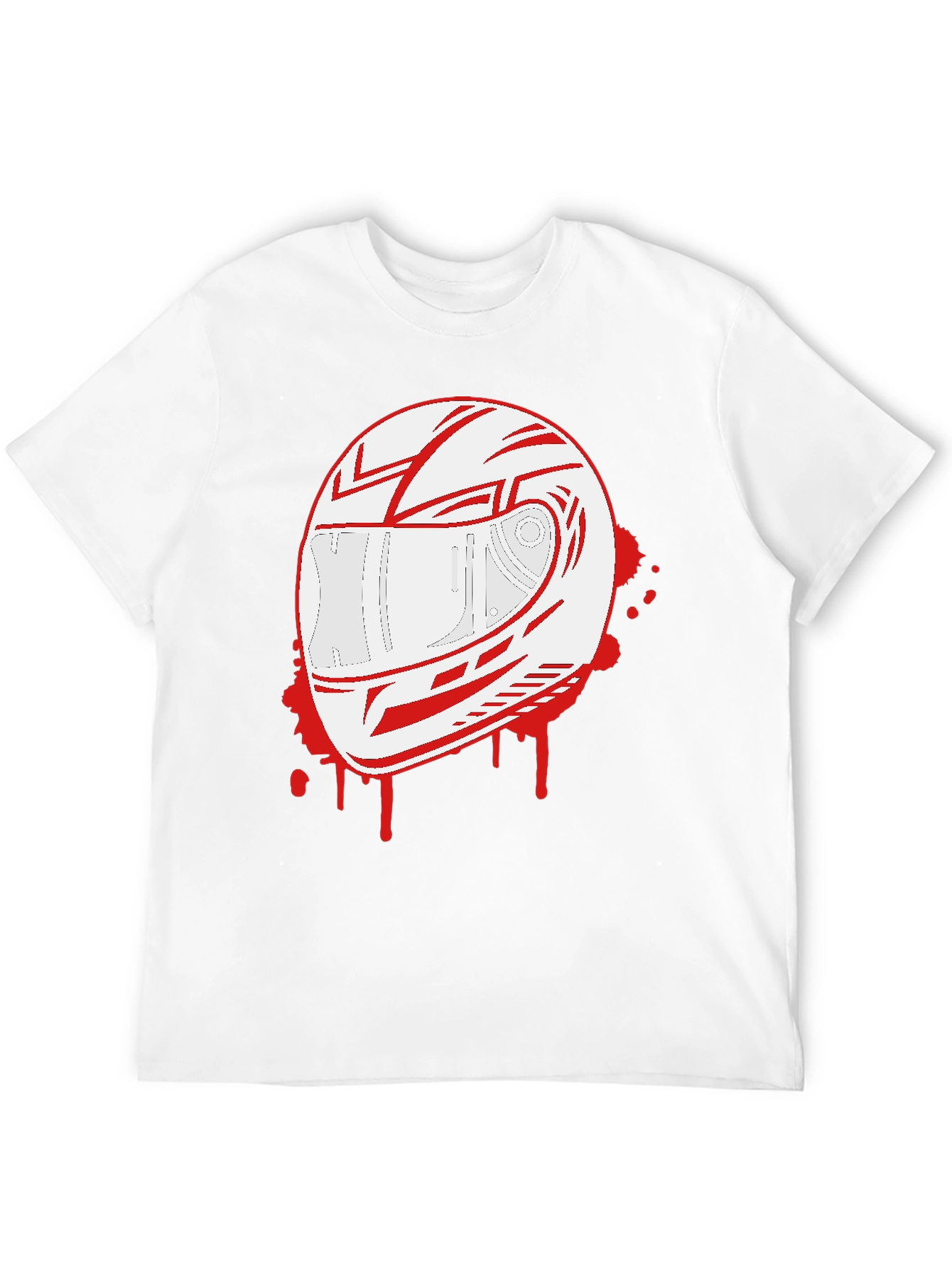 Helmet Graphic T-Shirt - Black Crew Neck Tee