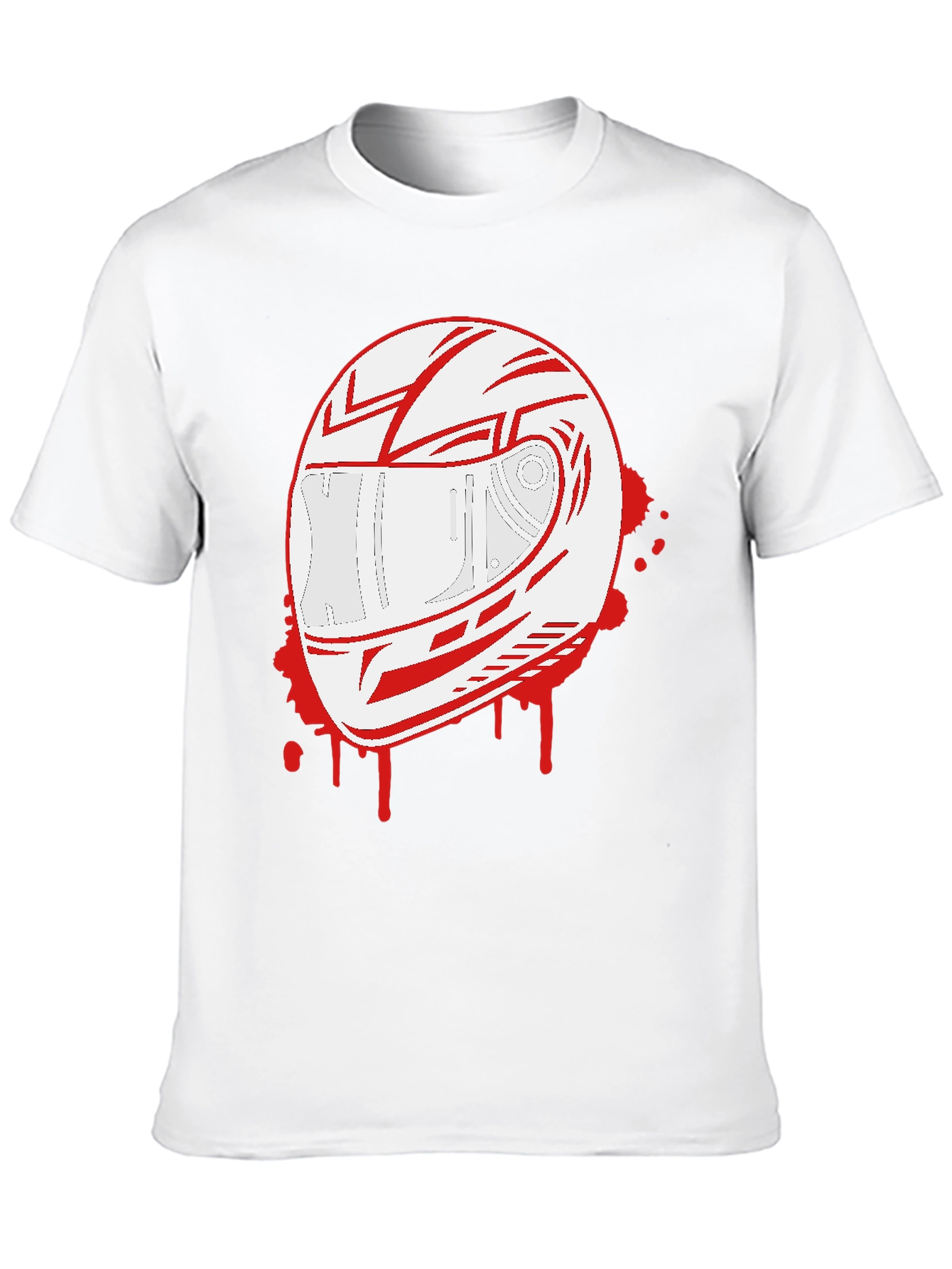 Helmet Graphic T-Shirt - Black Crew Neck Tee