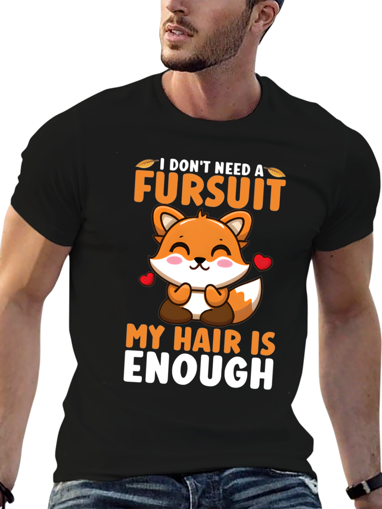 Funny Fursuit Graphic T-Shirt - Hair is Enough!