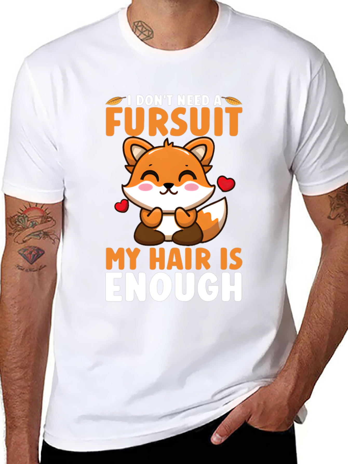 Funny Fursuit Graphic T-Shirt - Hair is Enough!