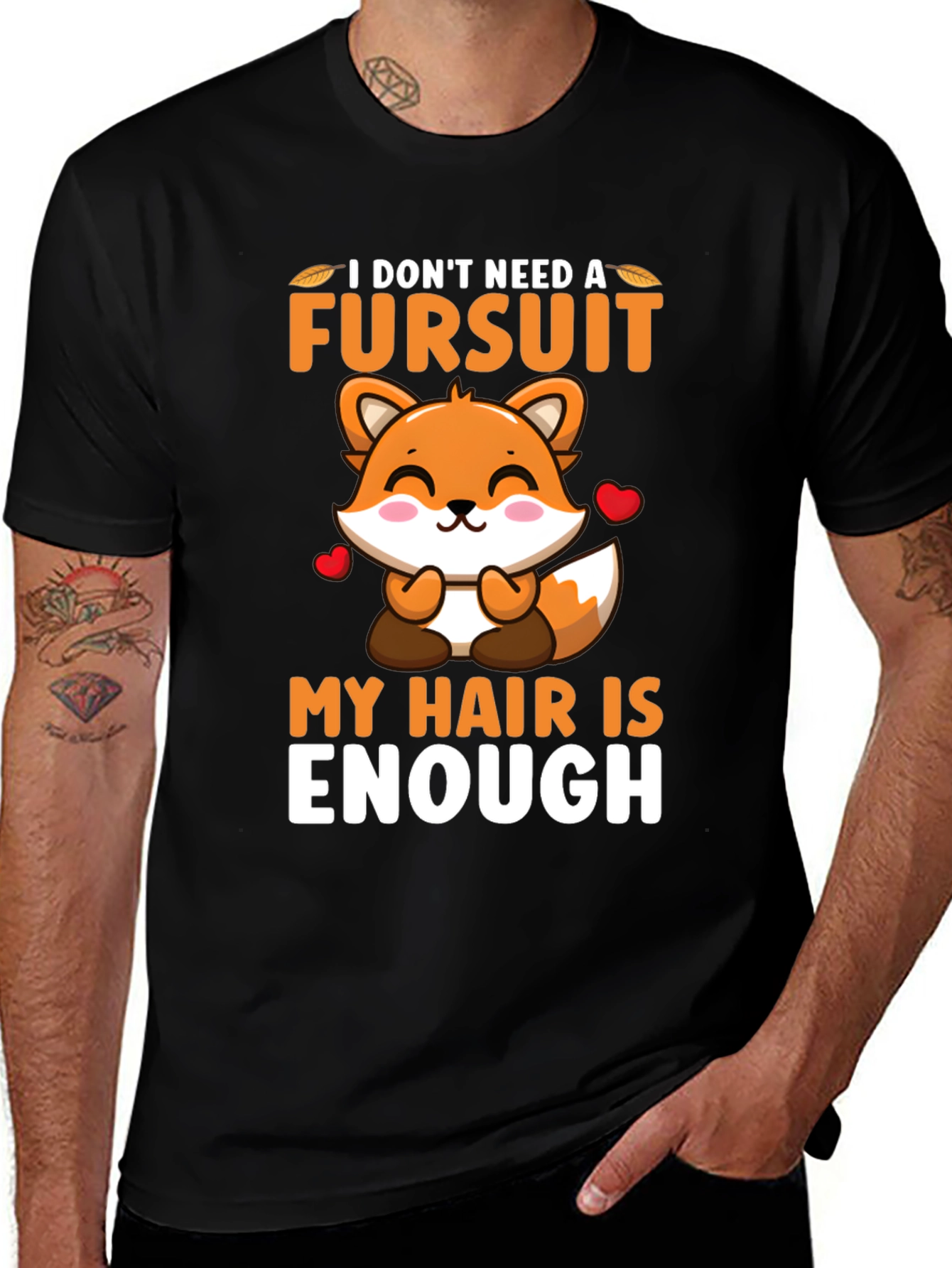 Funny Fursuit Graphic T-Shirt - Hair is Enough!