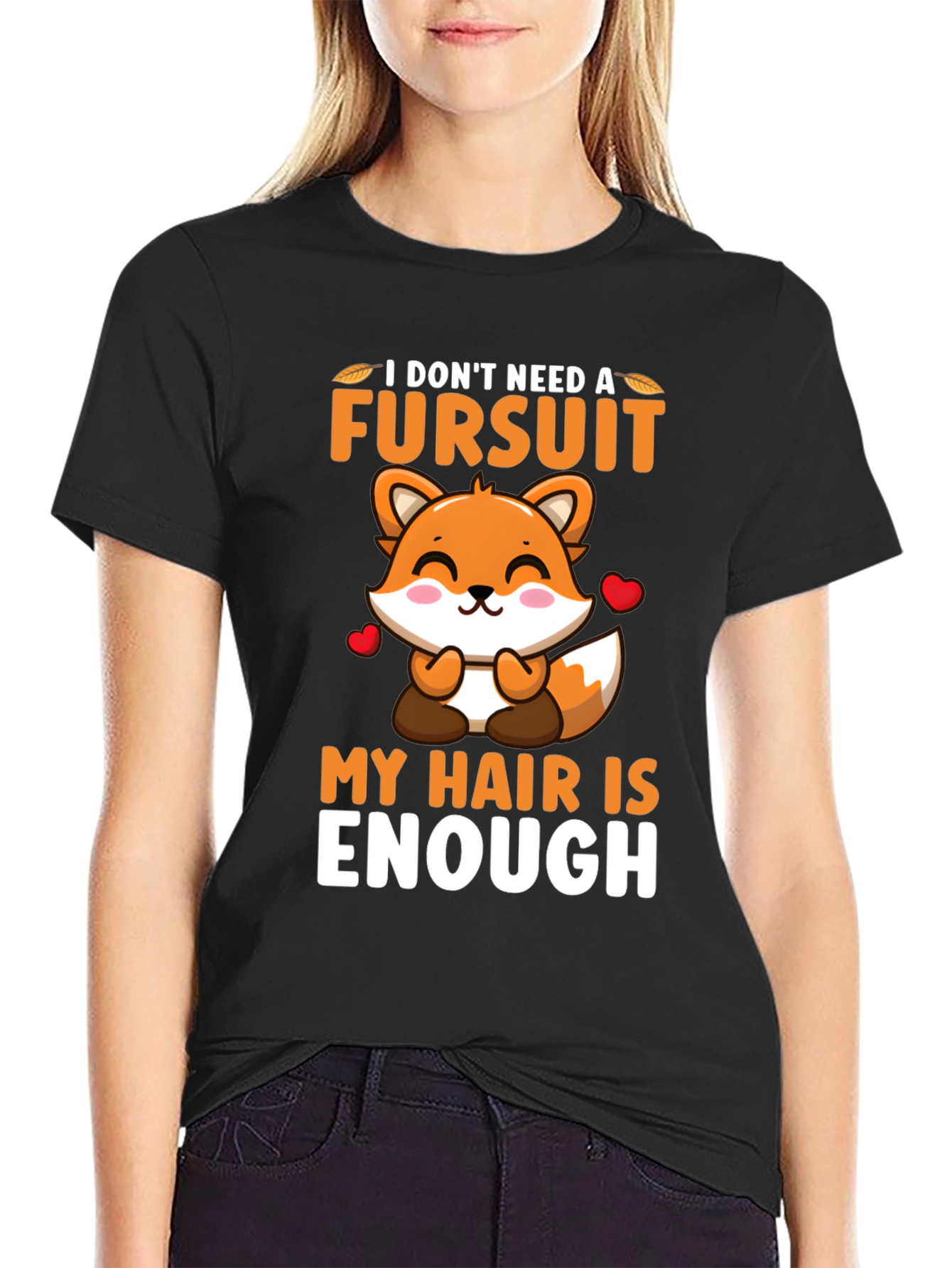 Funny Fursuit Graphic T-Shirt - Hair is Enough!