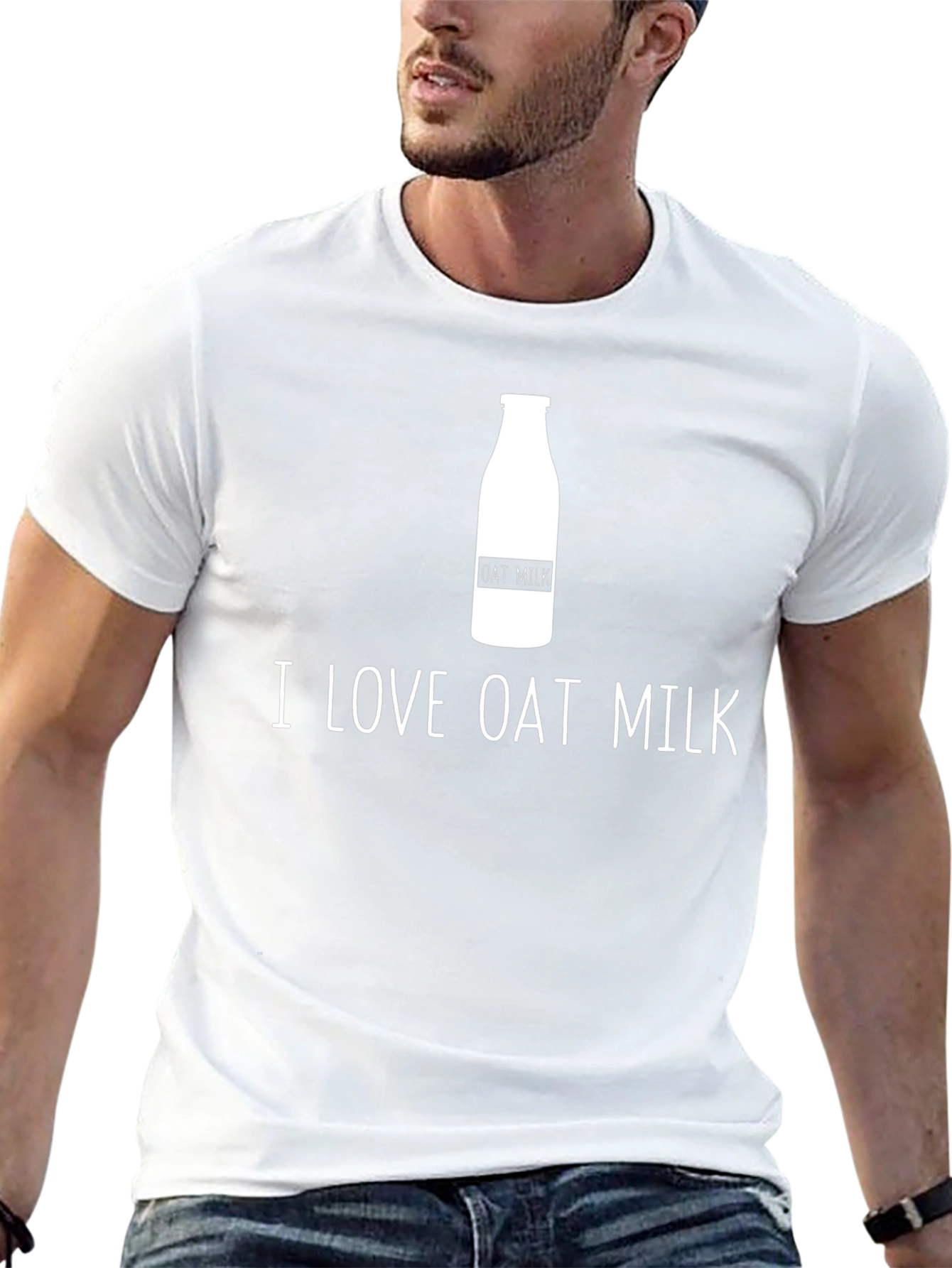 I Love Oat Milk T-Shirt - Vegan Drink Tee