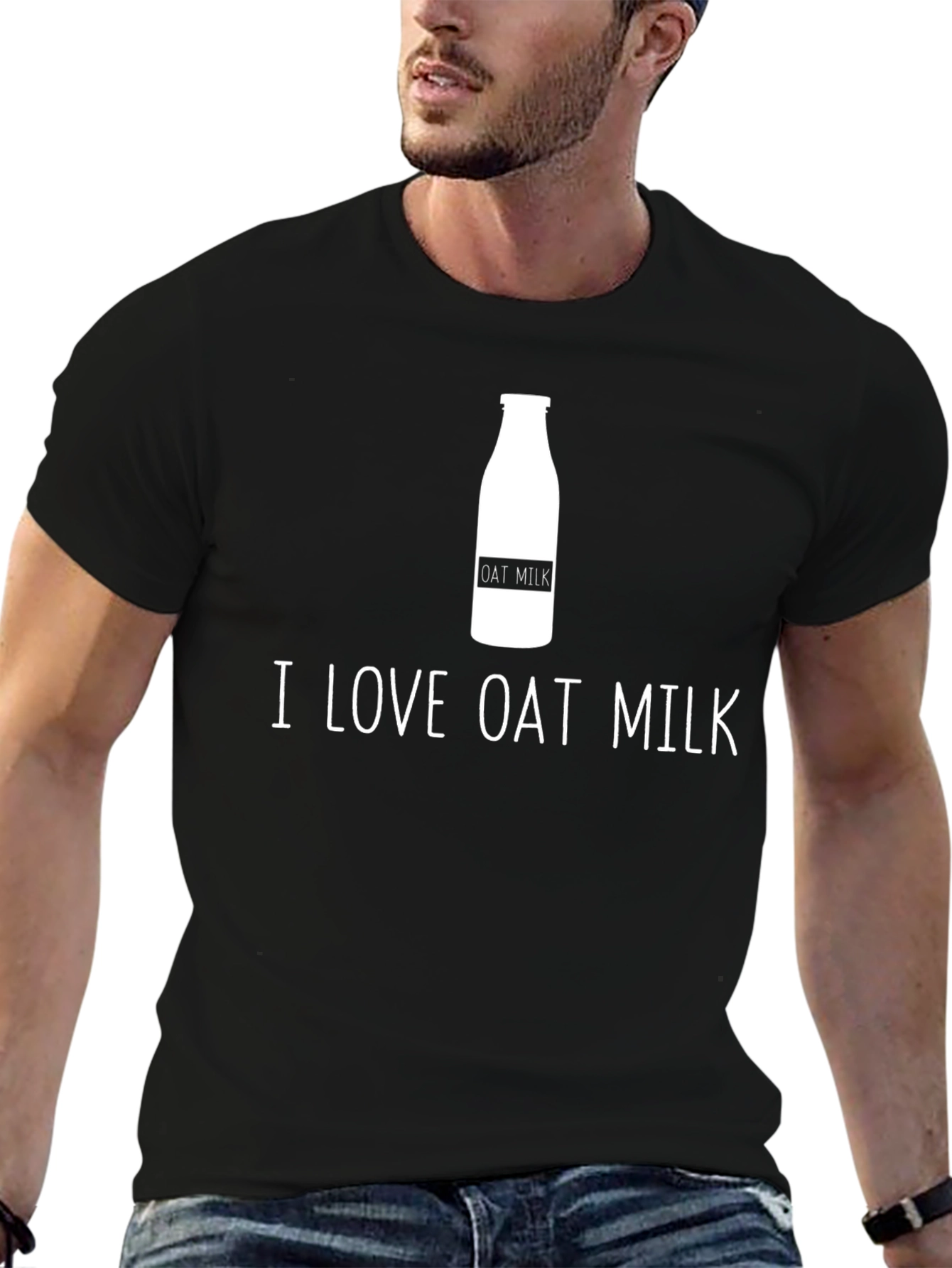 I Love Oat Milk T-Shirt - Vegan Drink Tee