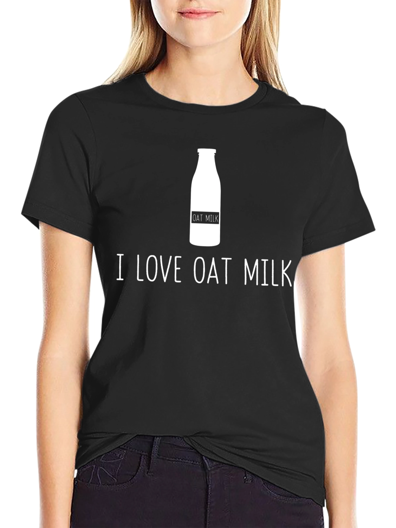 I Love Oat Milk T-Shirt - Vegan Drink Tee