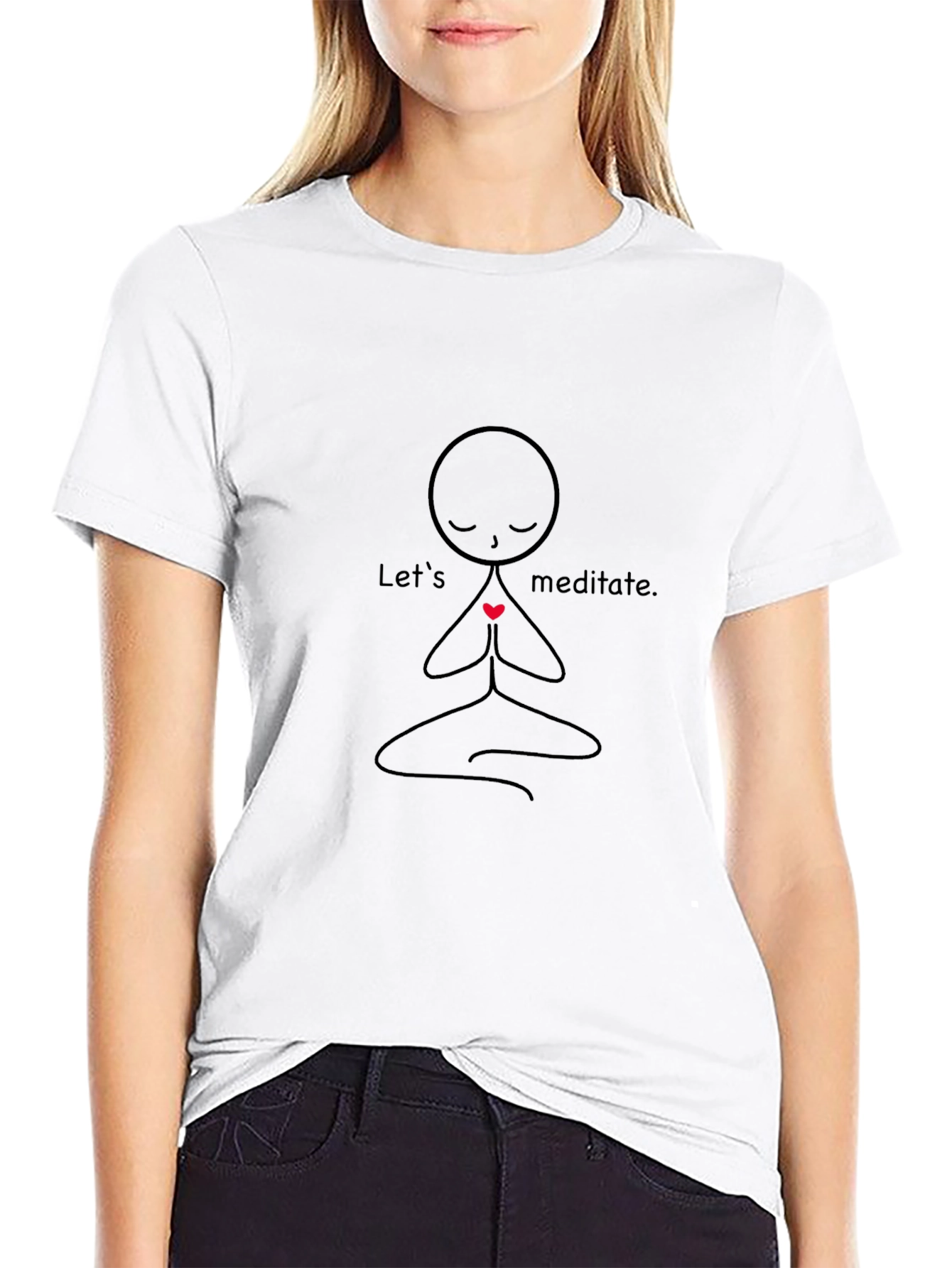 Meditate T-Shirt: Zen Stick Figure Tee