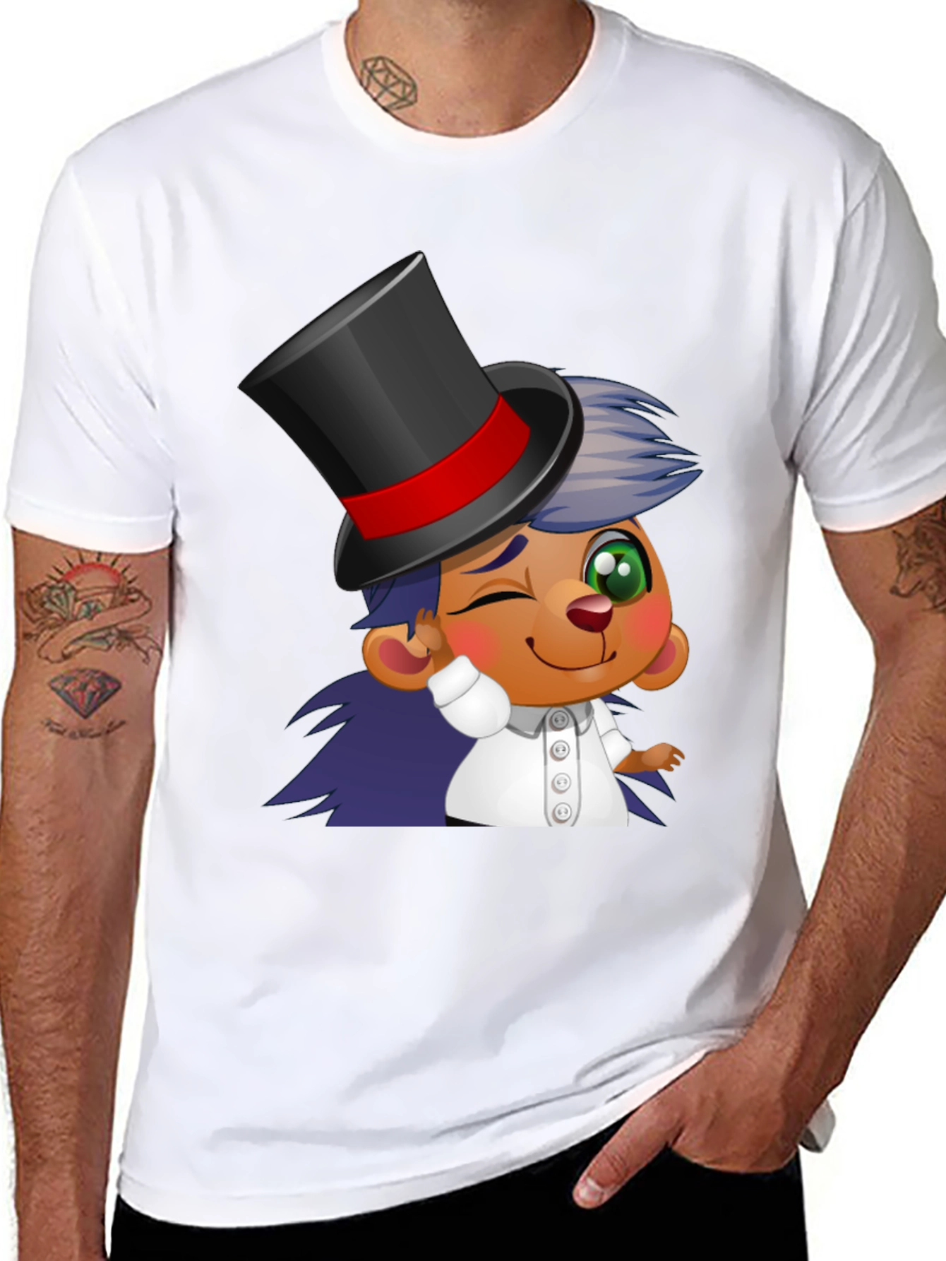 Cartoon Magician T-Shirt - Funky Design