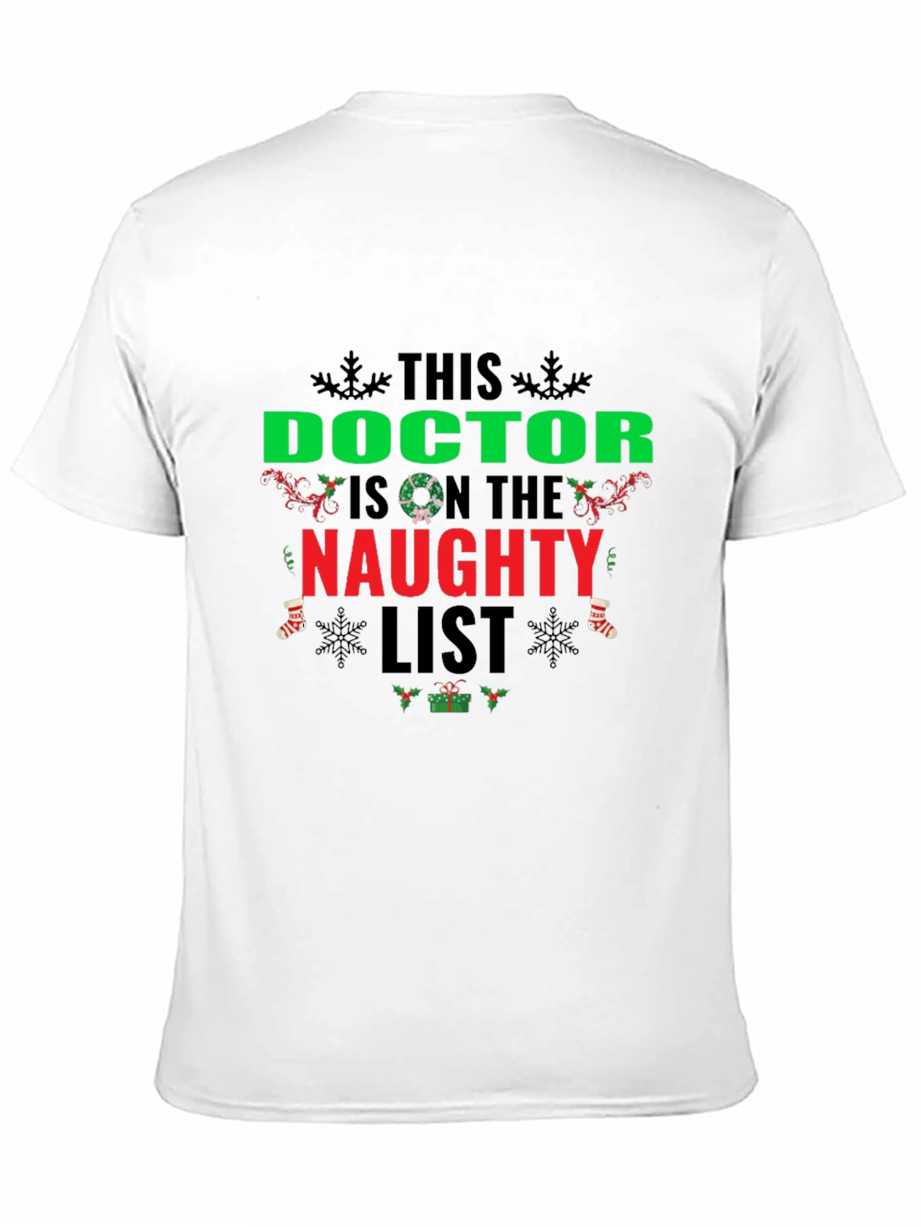 Naughty List Doctor Holiday Graphic Tee