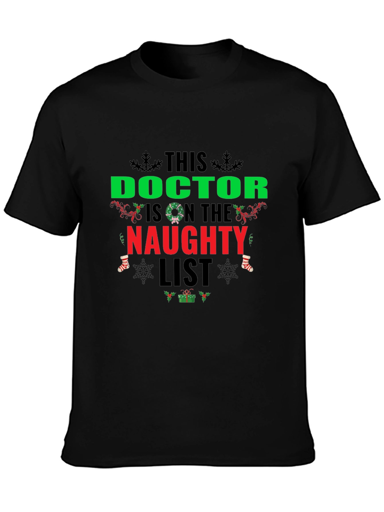 Naughty List Doctor Holiday Graphic Tee