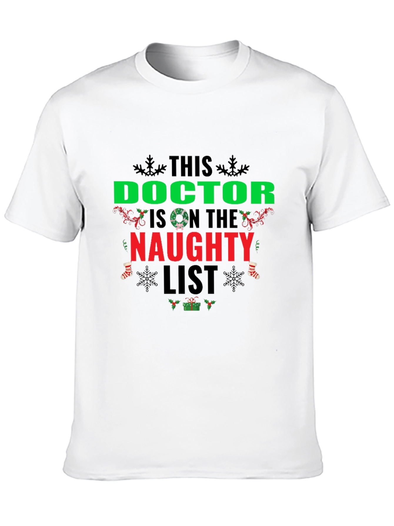 Naughty List Doctor Holiday Graphic Tee