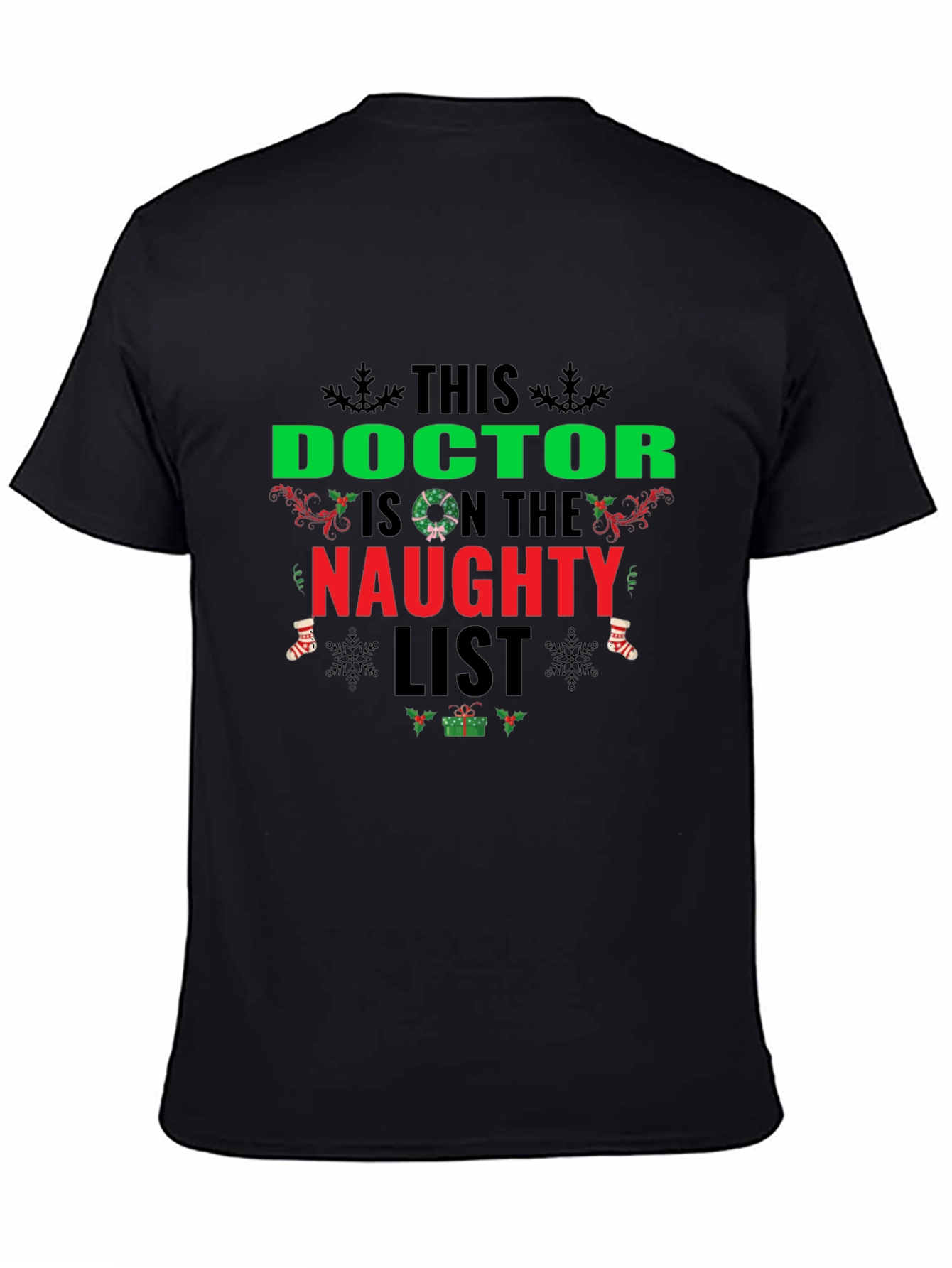 Naughty List Doctor Holiday Graphic Tee