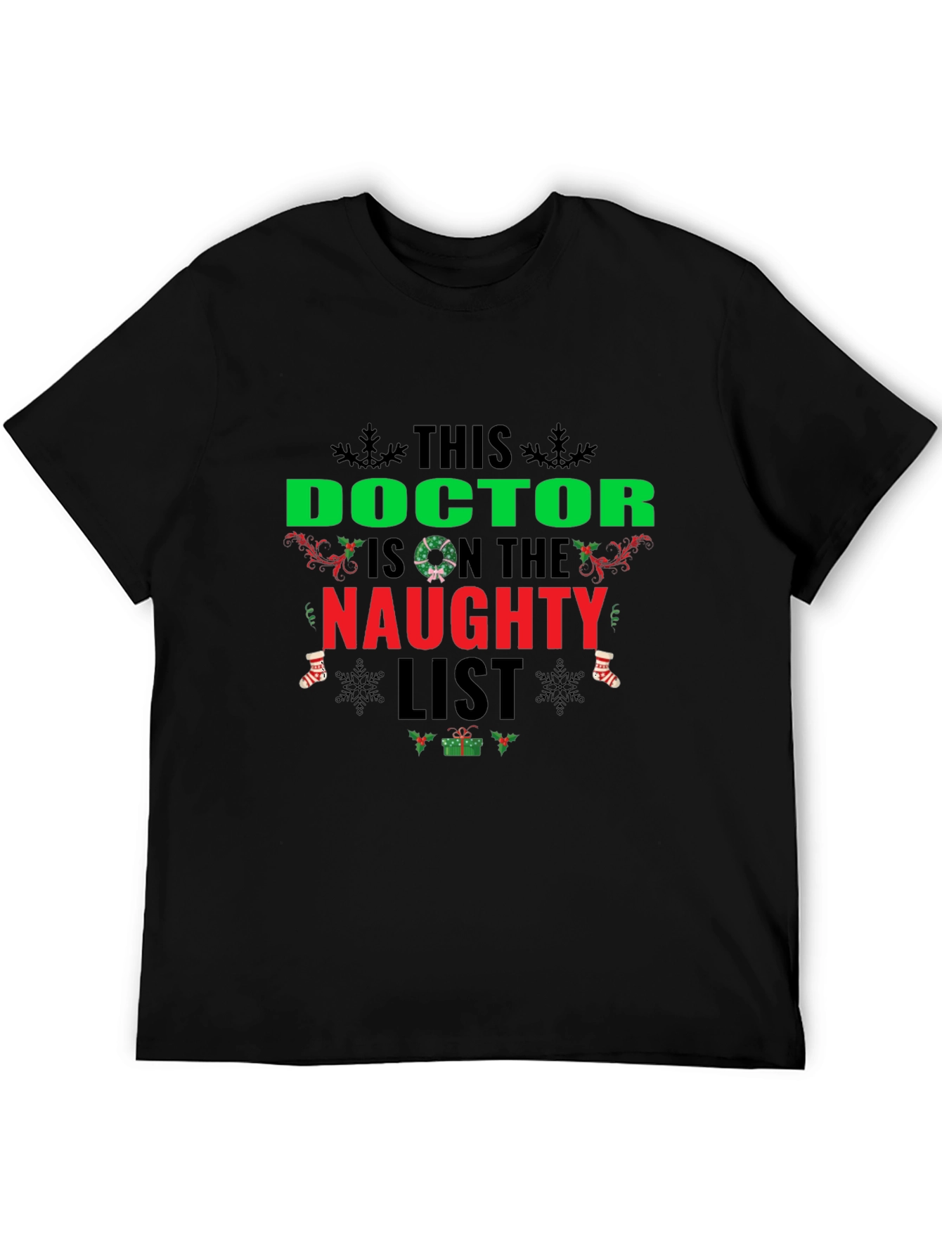 Naughty List Doctor Holiday Graphic Tee
