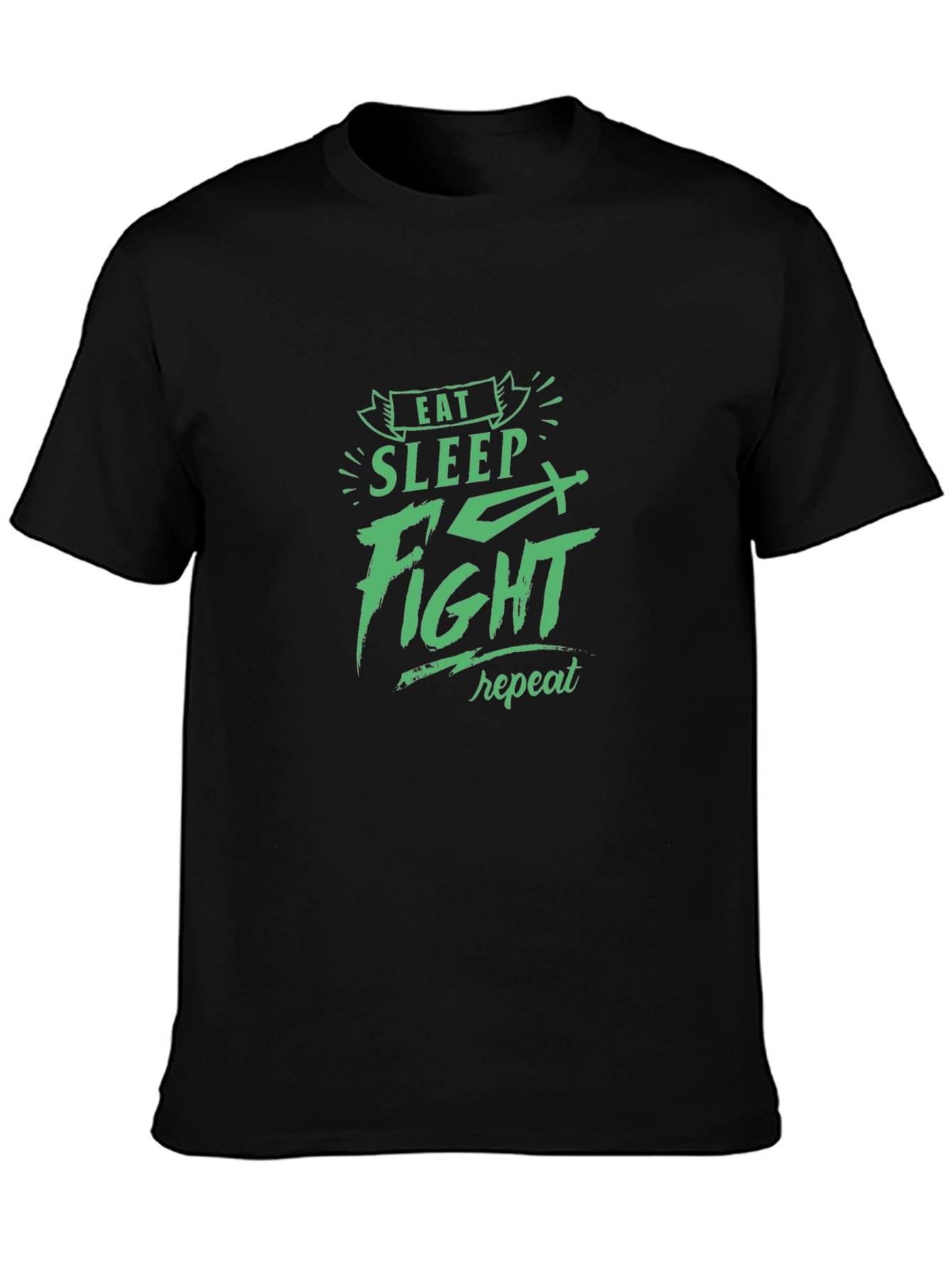 Eat Sleep Fight Repeat Graphic Tee