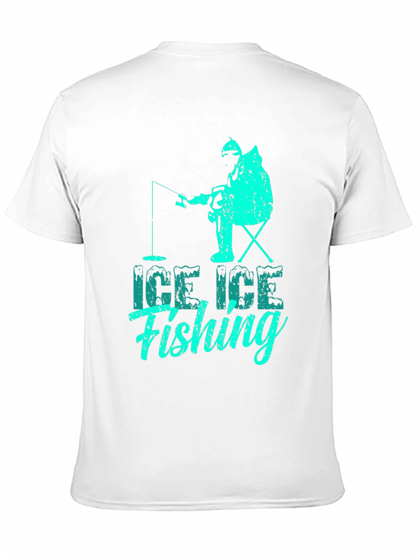Ice Fishing Graphic Tee - Black
