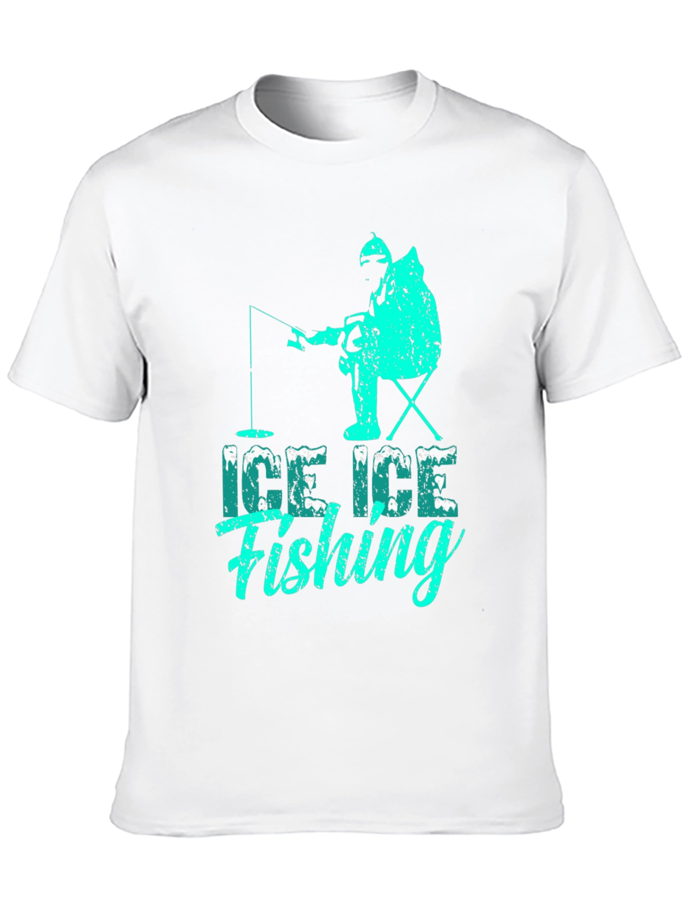 Ice Fishing Graphic Tee - Black